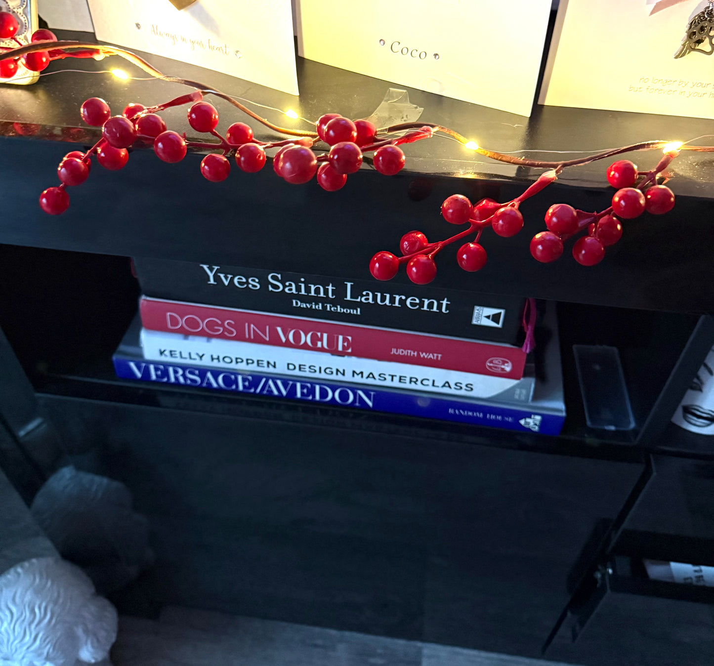 Bright Light Up Red Berry Garland