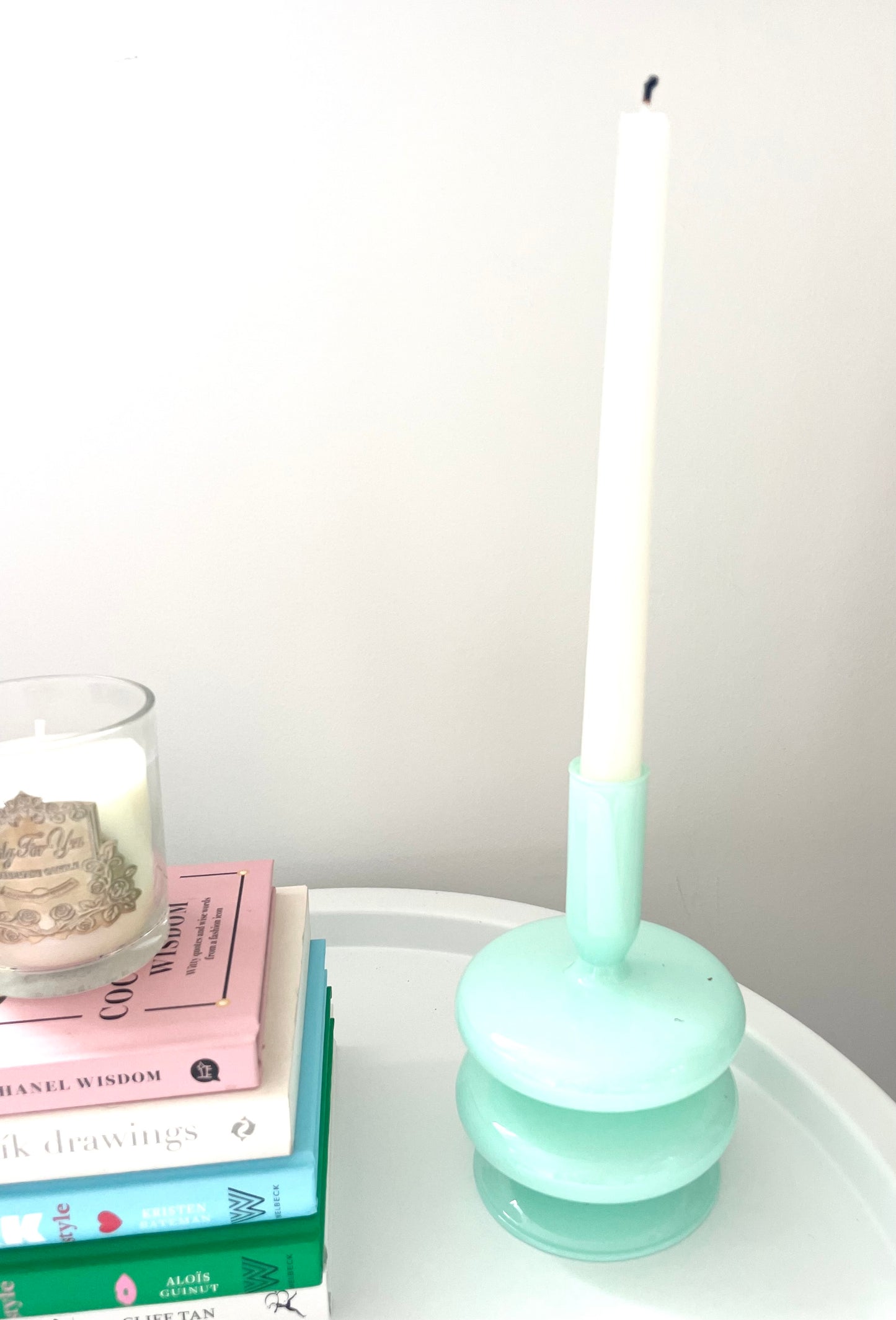 Lana Coloured Glass Candlestick Holders