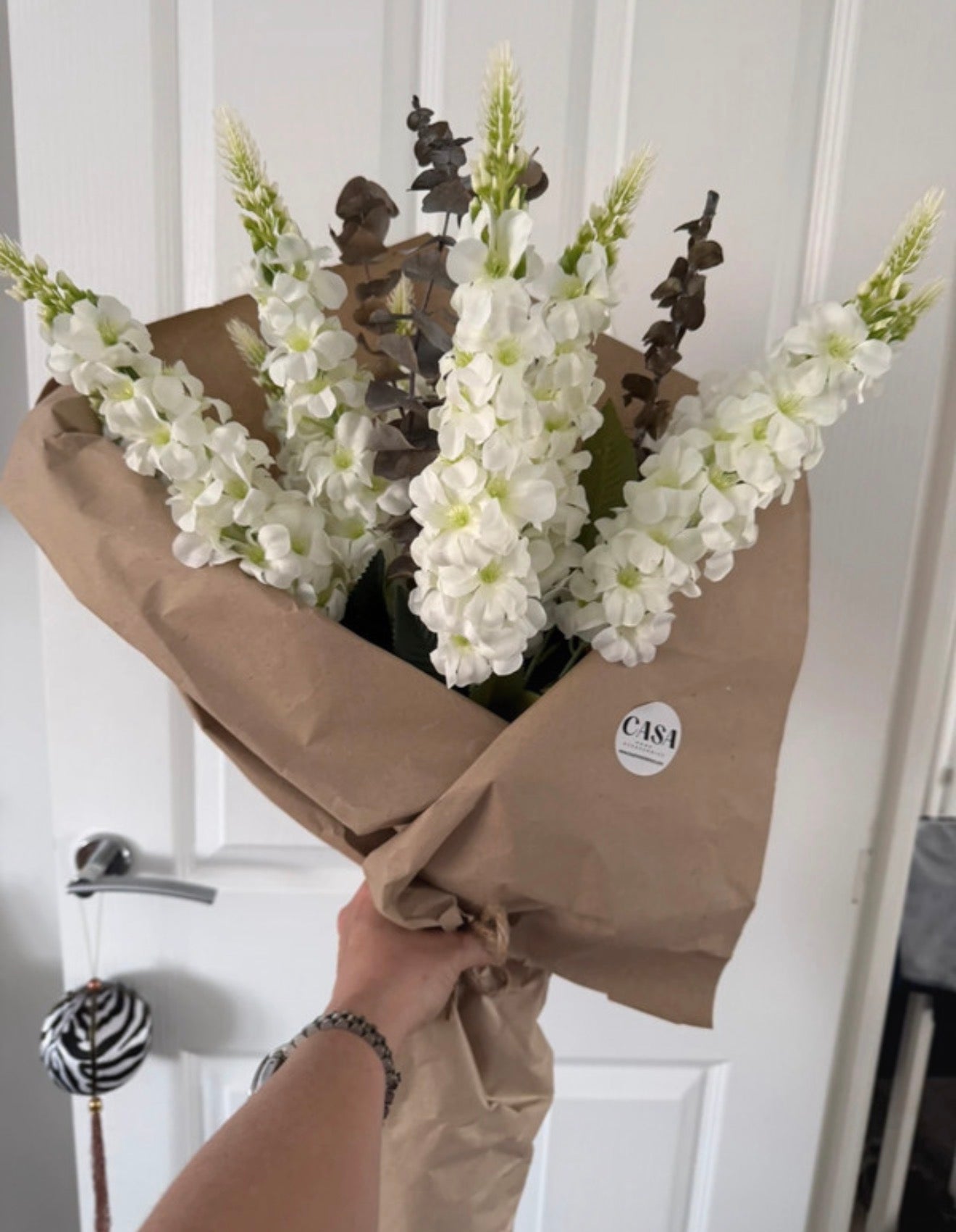 White Artificial Delphinium Stems