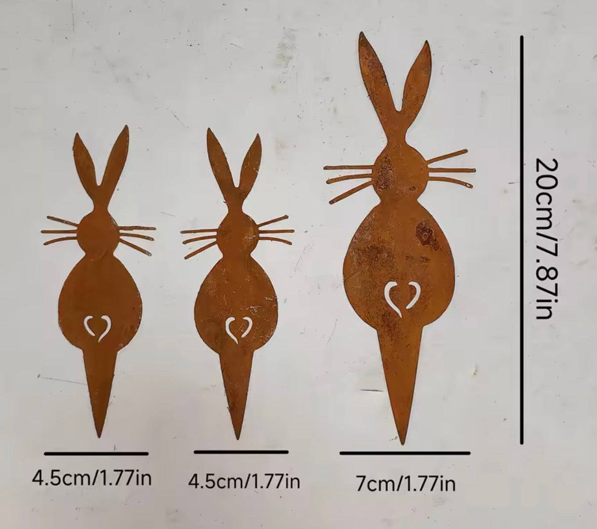 Set of 3 Outdoor Garden Rabbits