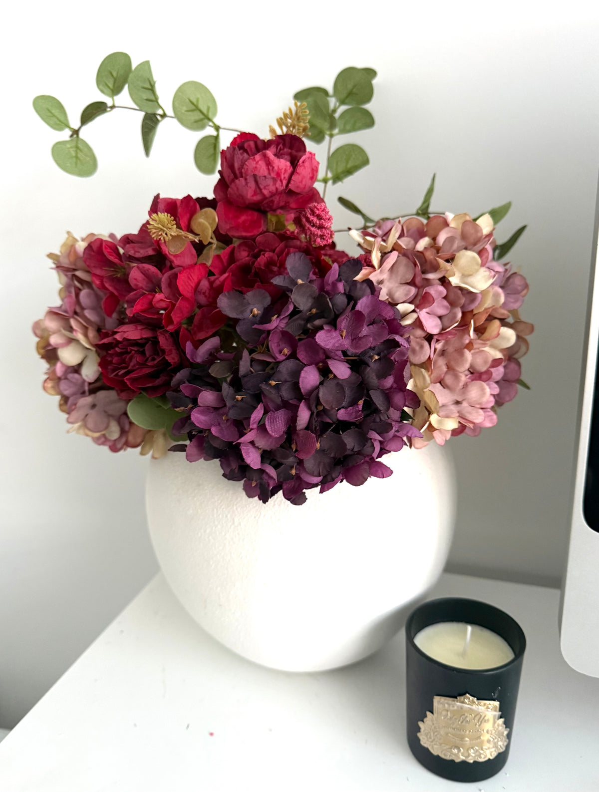 Aubergine Artificial Hydrangea