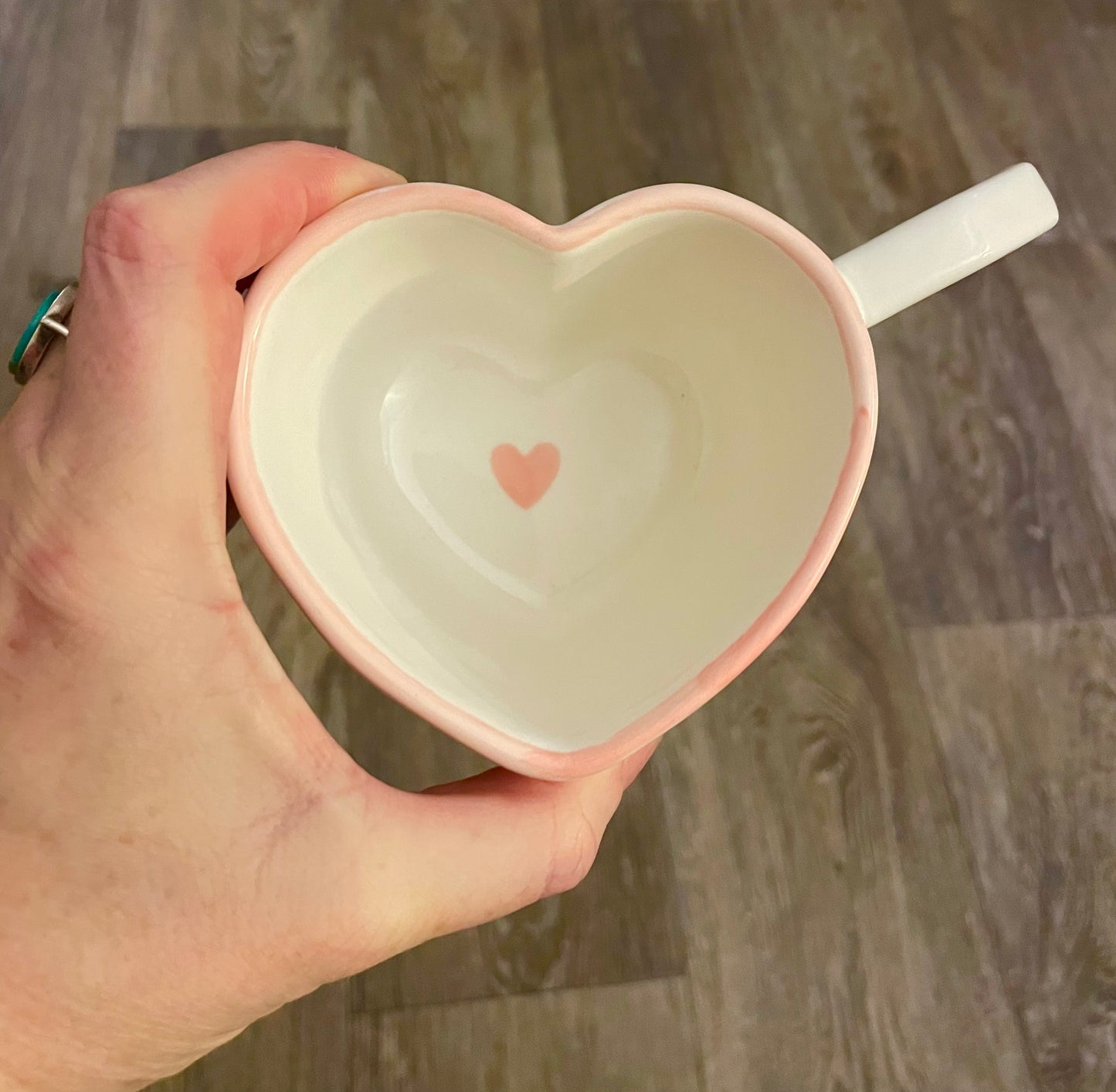 The Amore Heart Shape Tea Cup & Saucer/ Side Plate