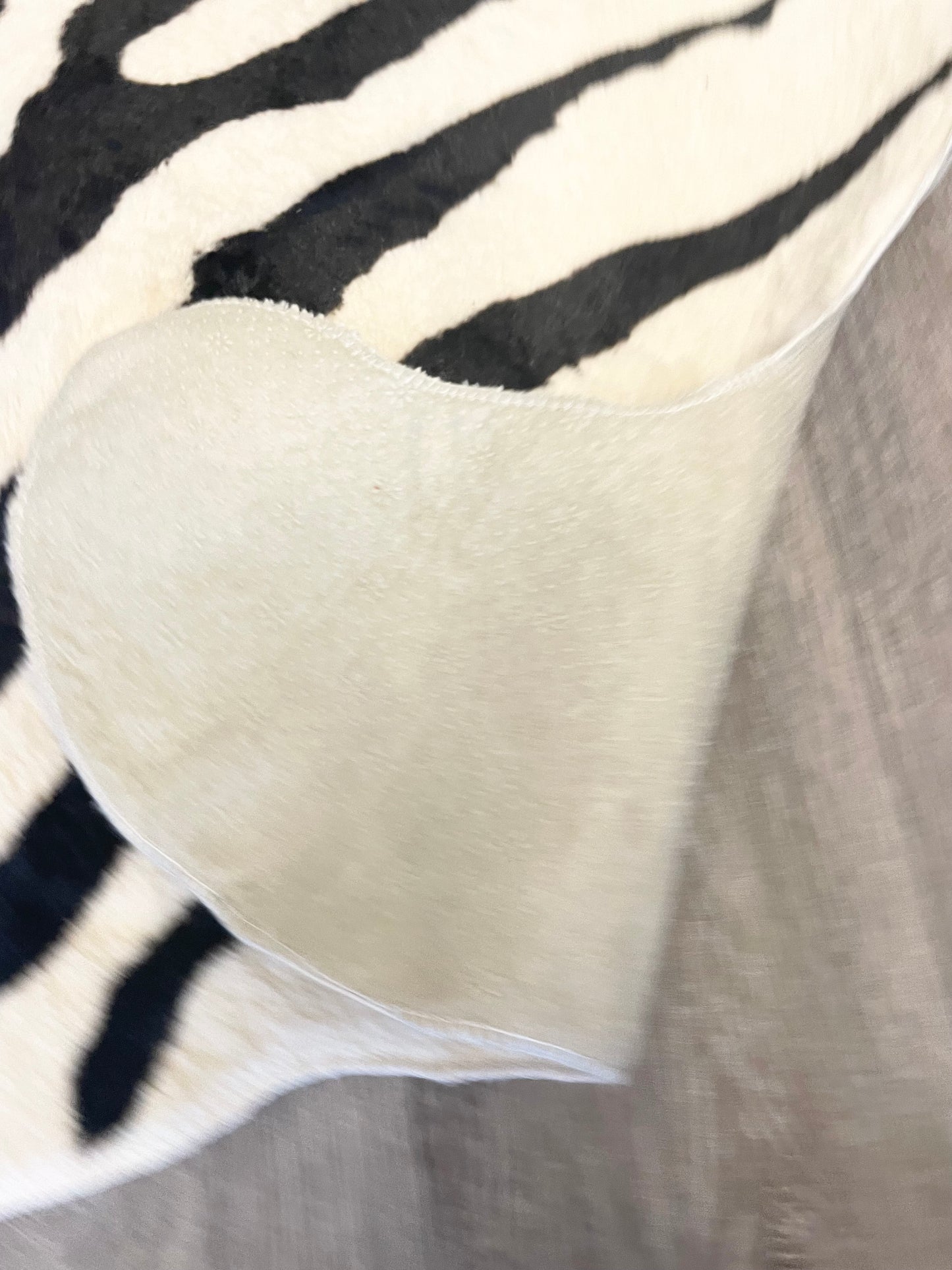 Faux Fur Zebra Printed Rug