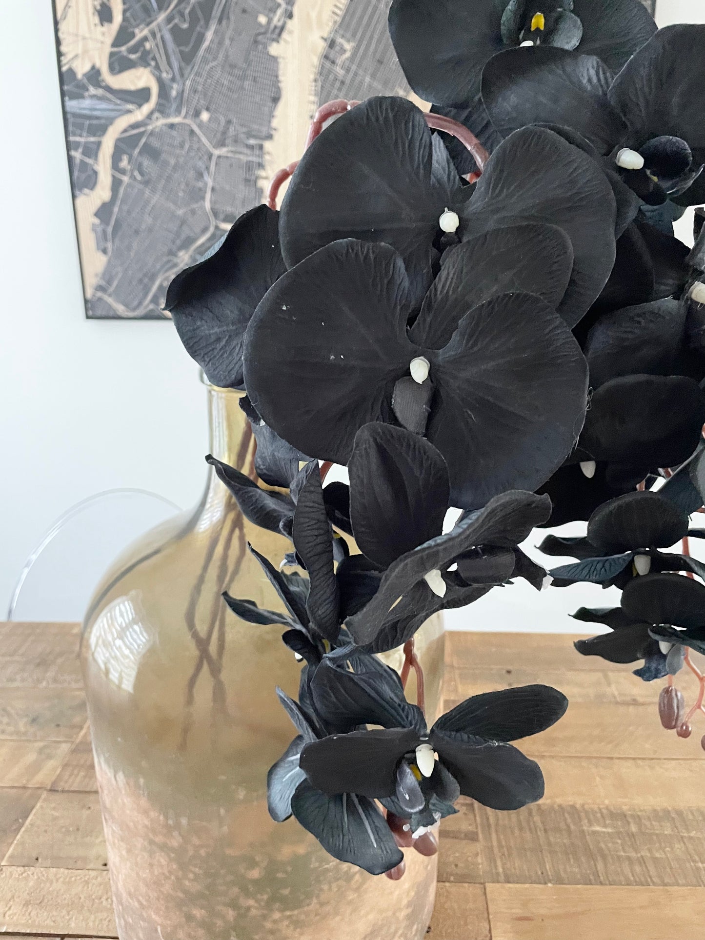 Black Artificial Orchid Stems