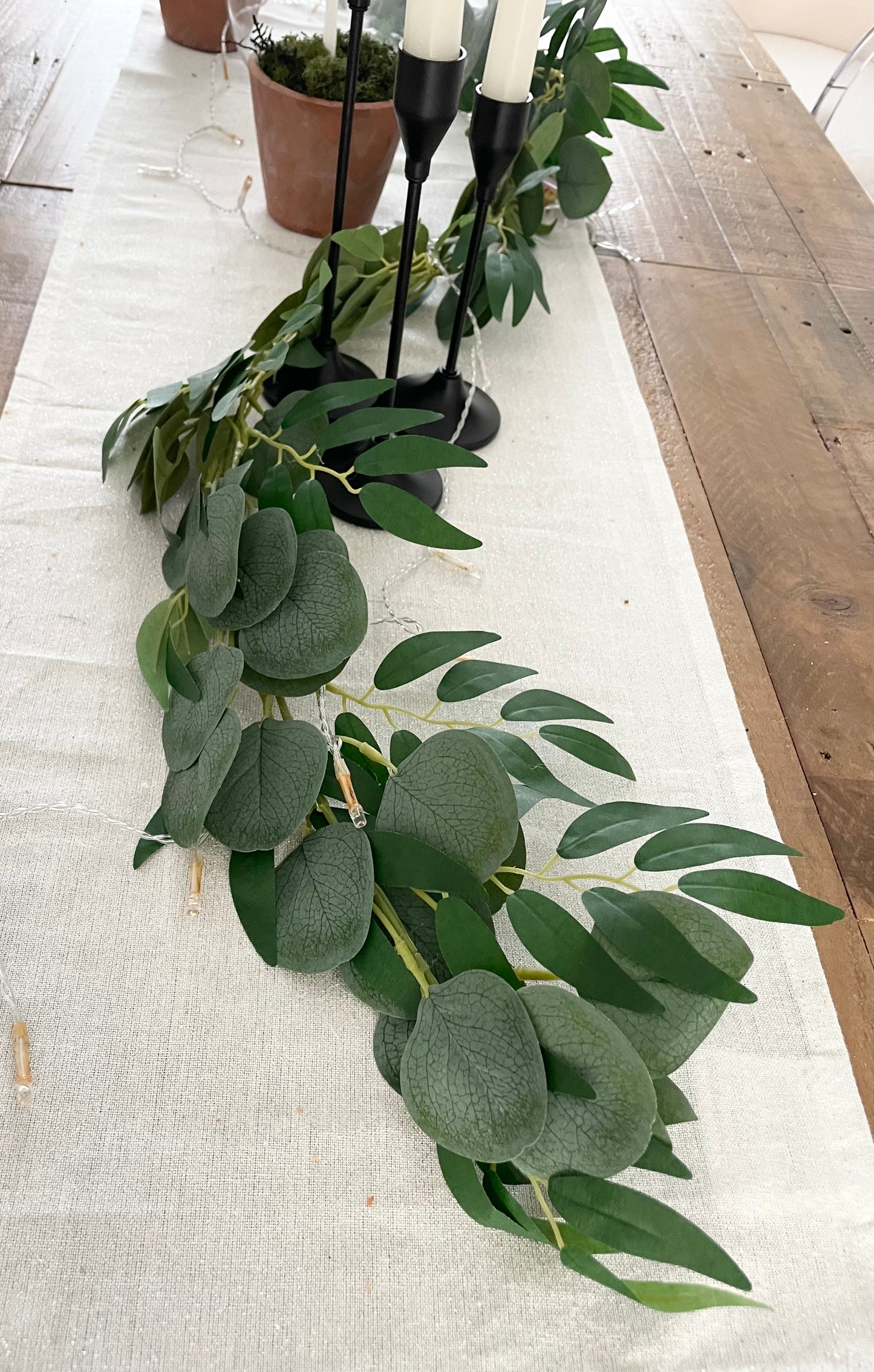 Green Artificial Eucalyptus Garland