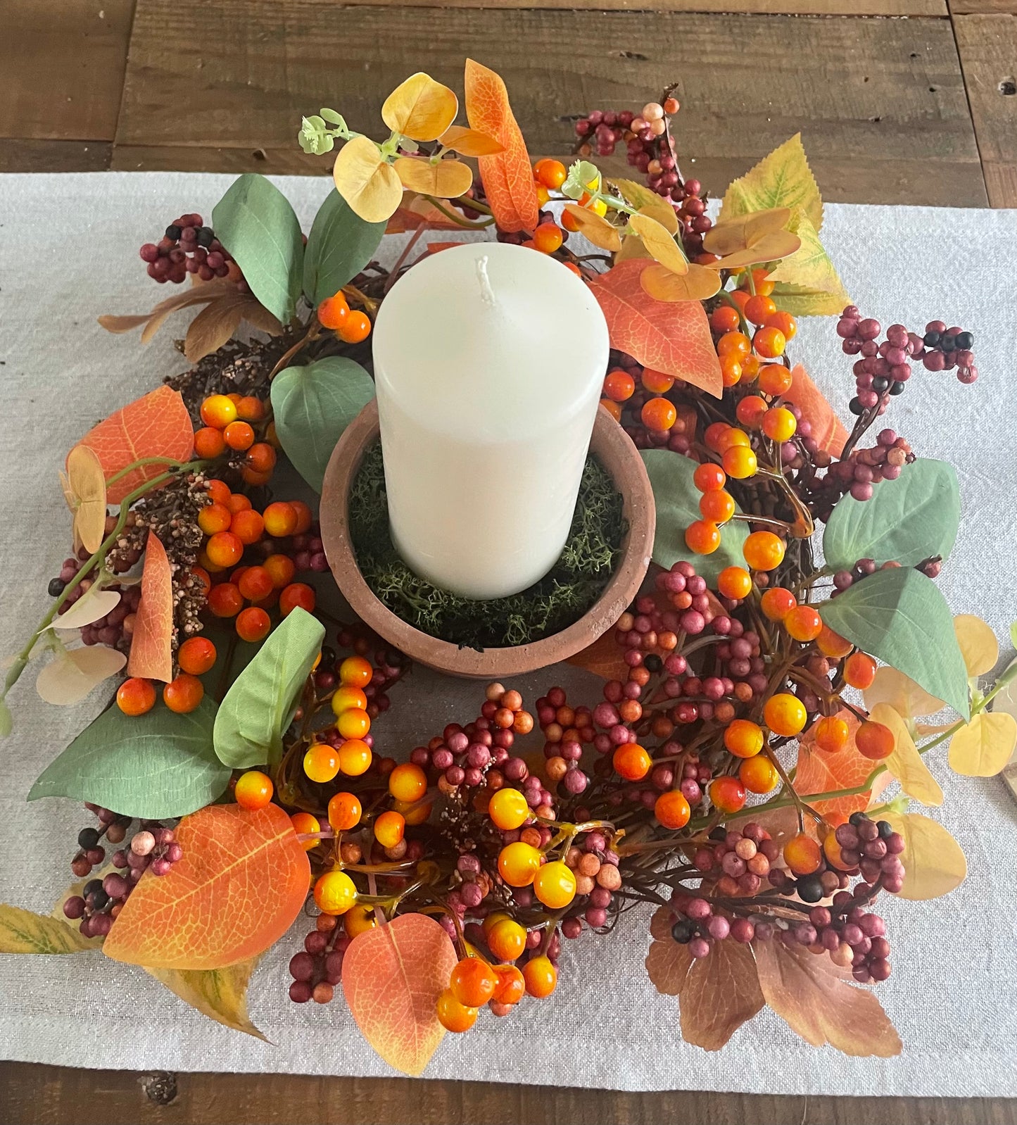 Artificial Autumnal Berry Wreath / Table Display