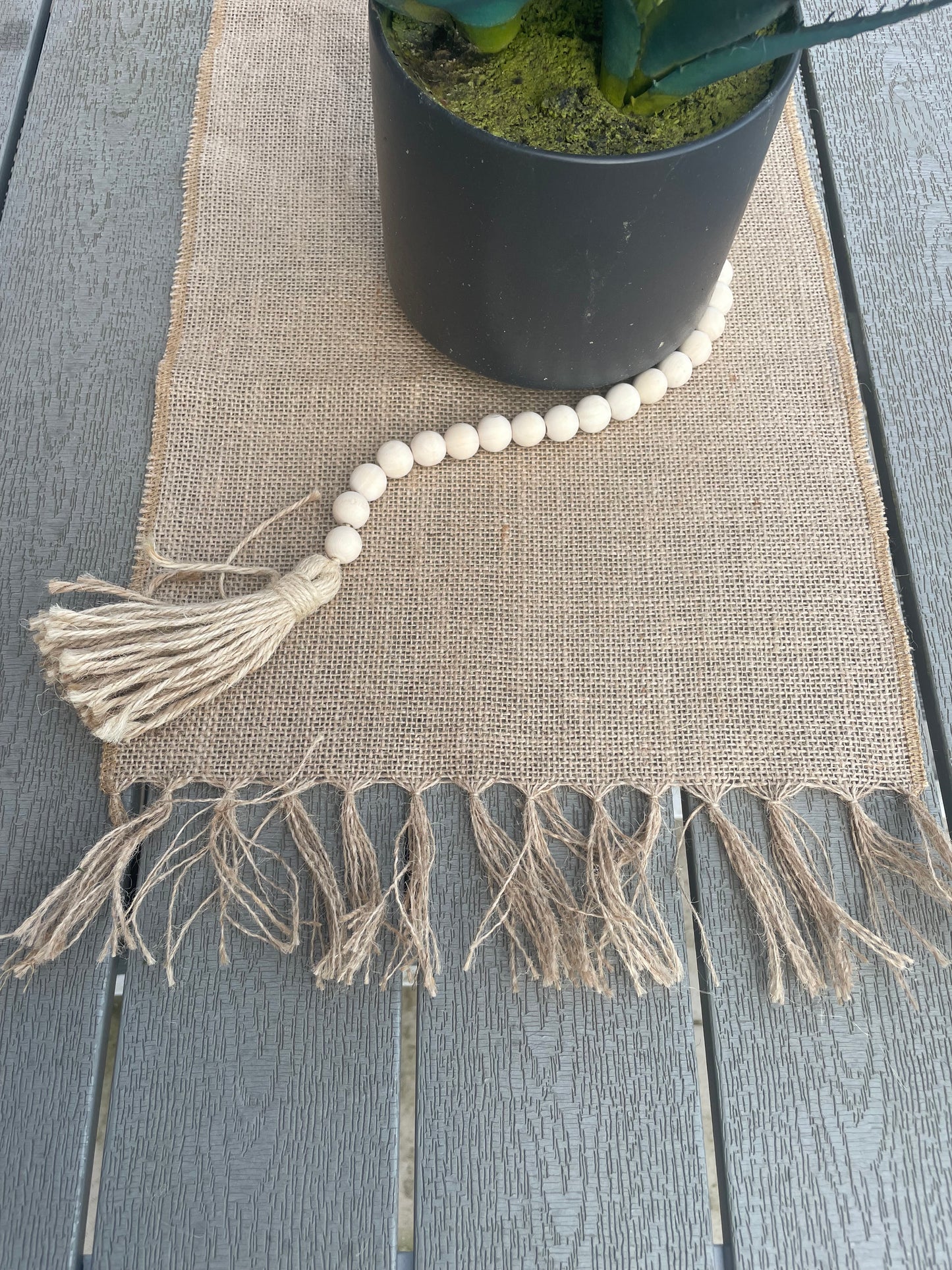 Hessian Natural Table Runner