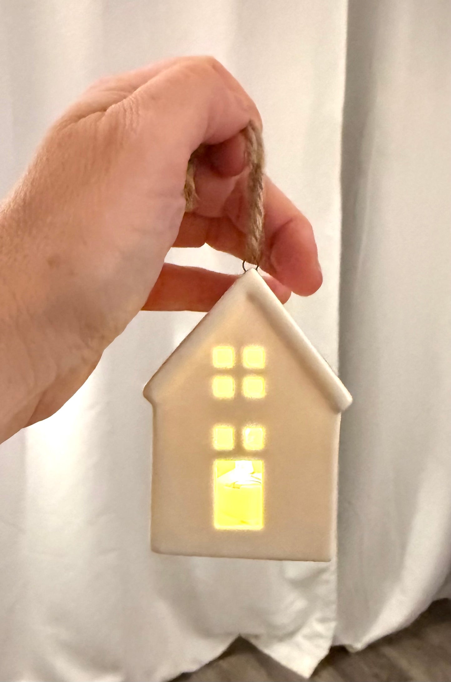 Scandi Style White LED Tree Decoration