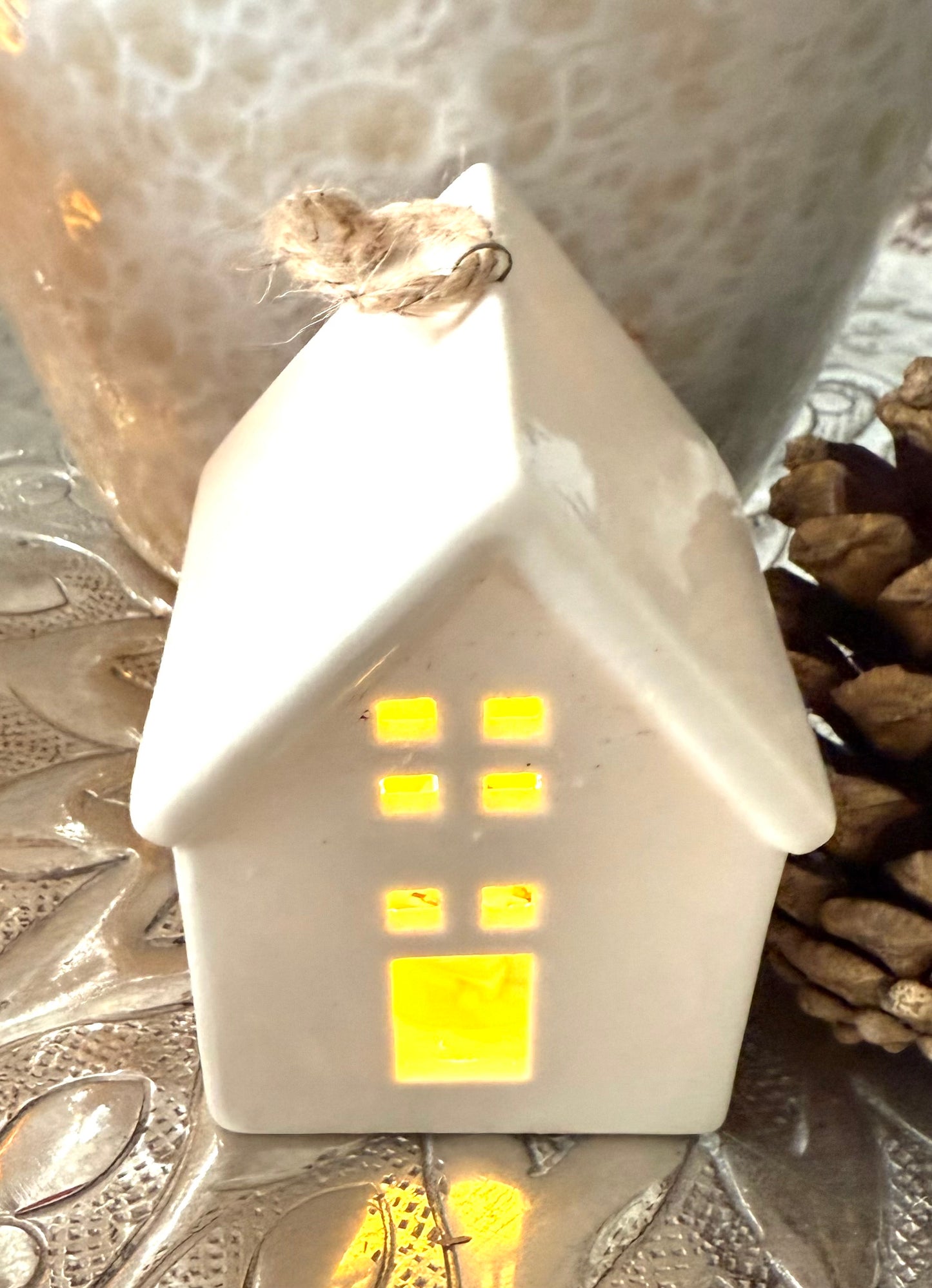 Scandi Style White LED Tree Decoration