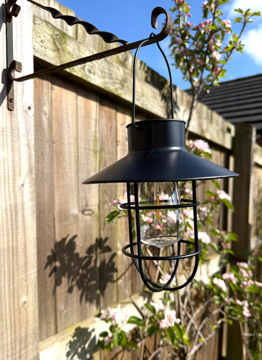 Black metal Solar Outdoor Lantern