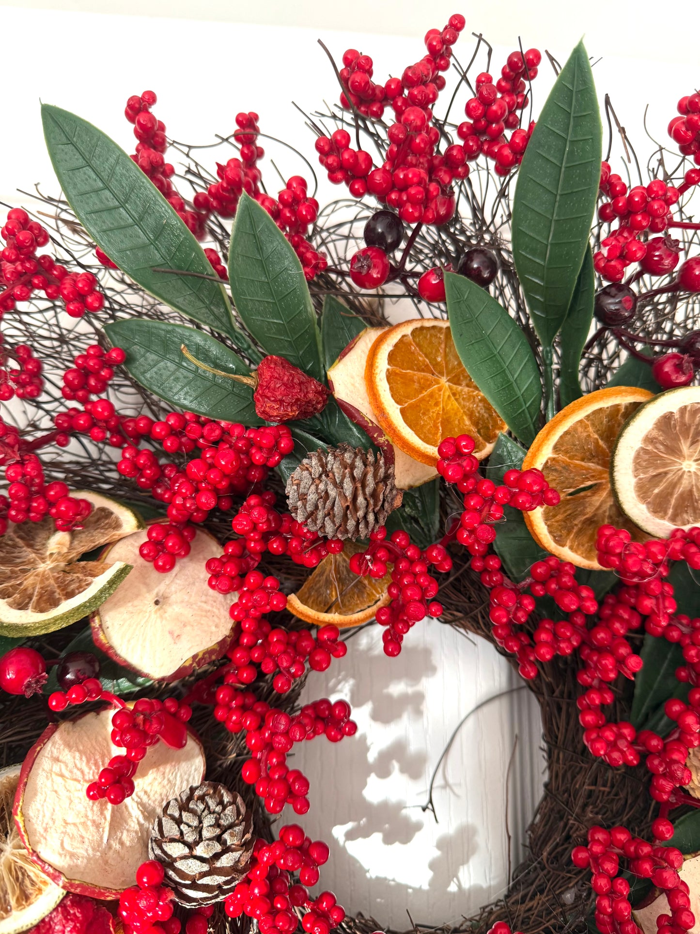 Hand Made Christmas Fruit & Berry Wreath
