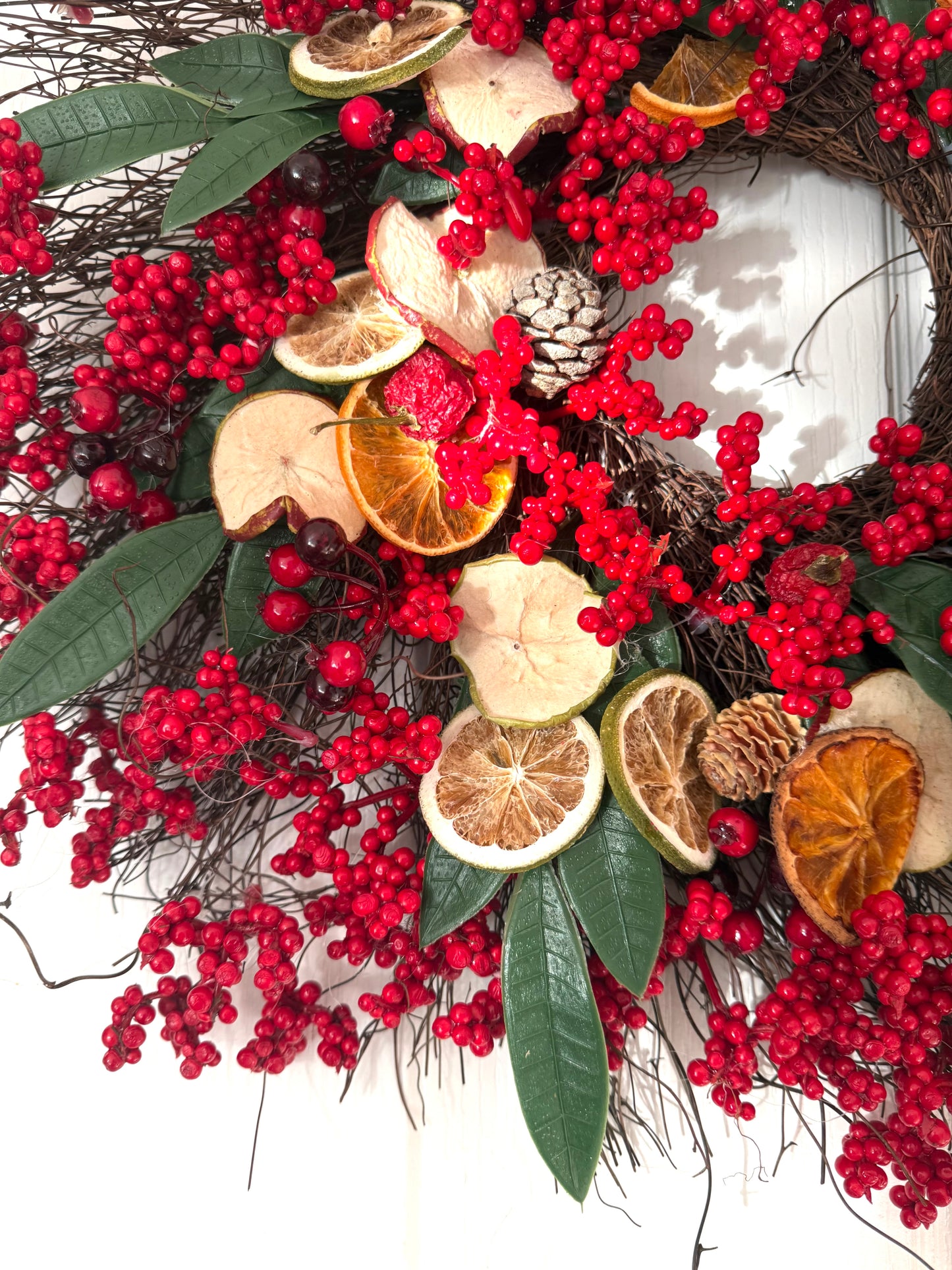 Hand Made Christmas Fruit & Berry Wreath