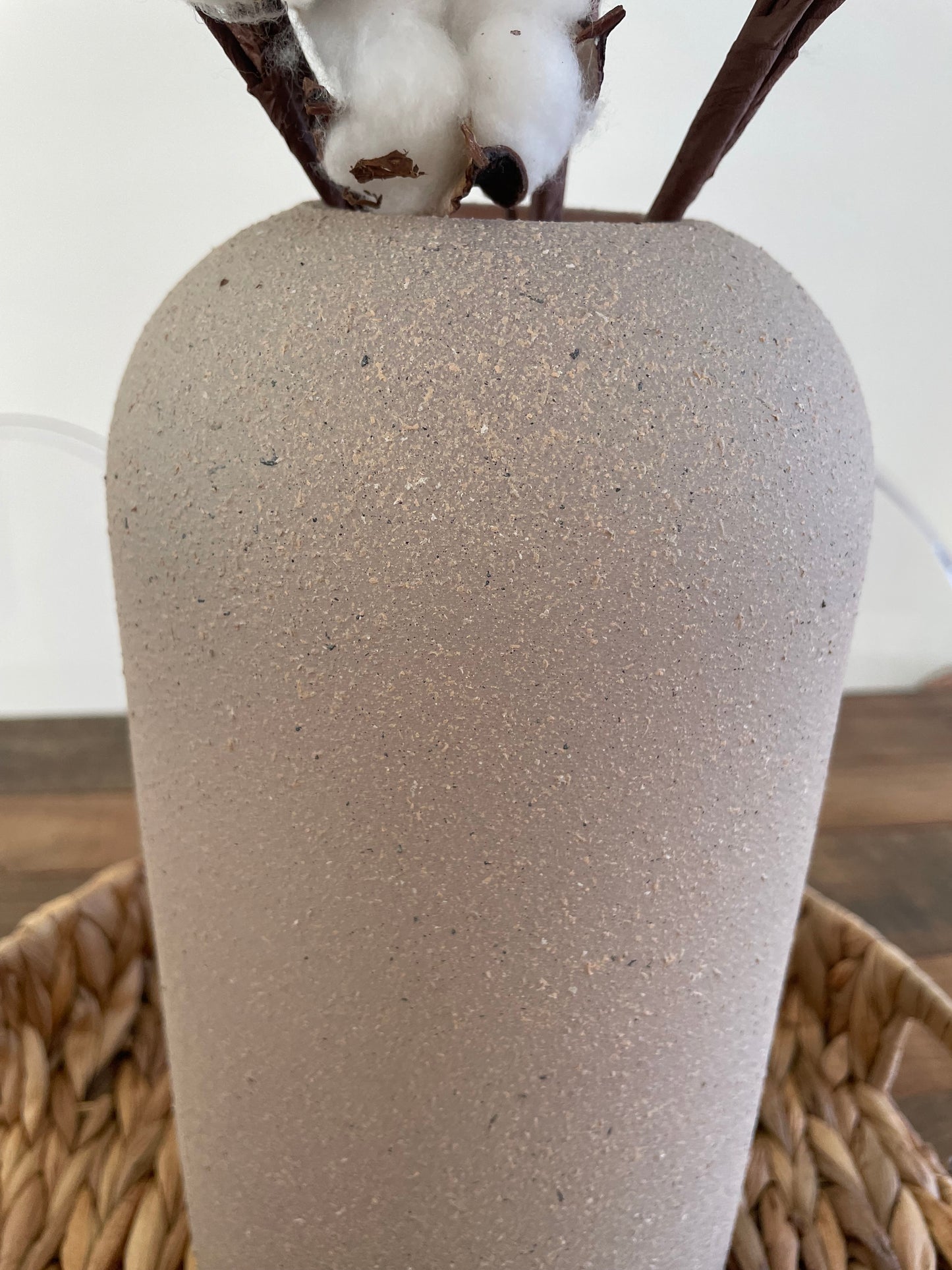 The Anoa Stone Effect Textured Glass Vase