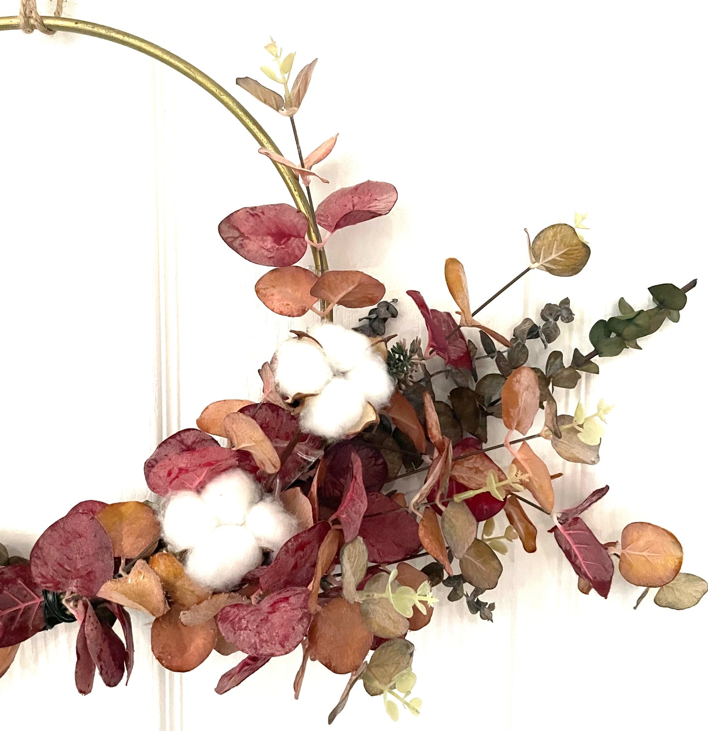 Autumn Cotton Boll Wreath