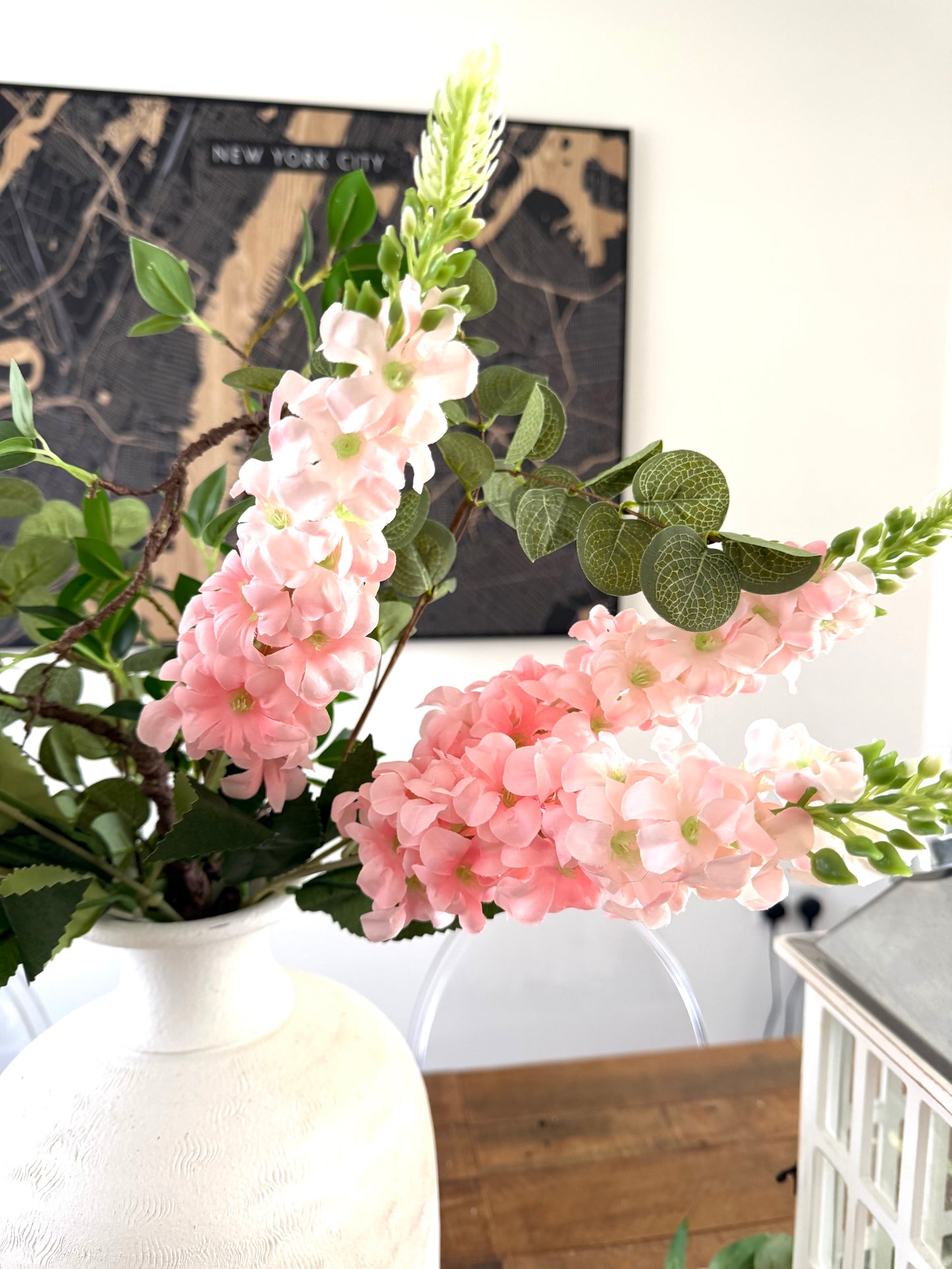Pink Artificial Delphinium Stems