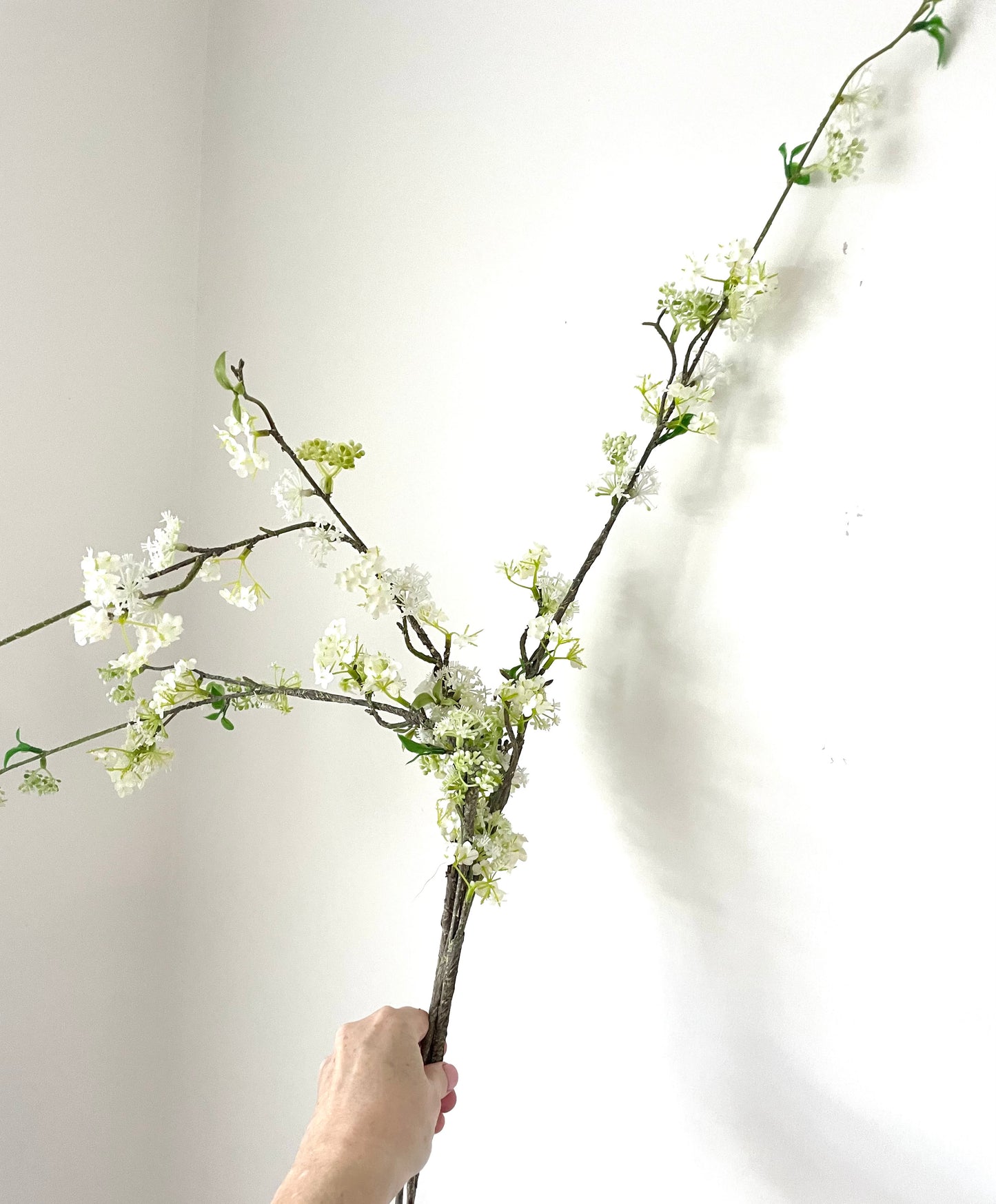 Artificial White Willow Blossom Stems