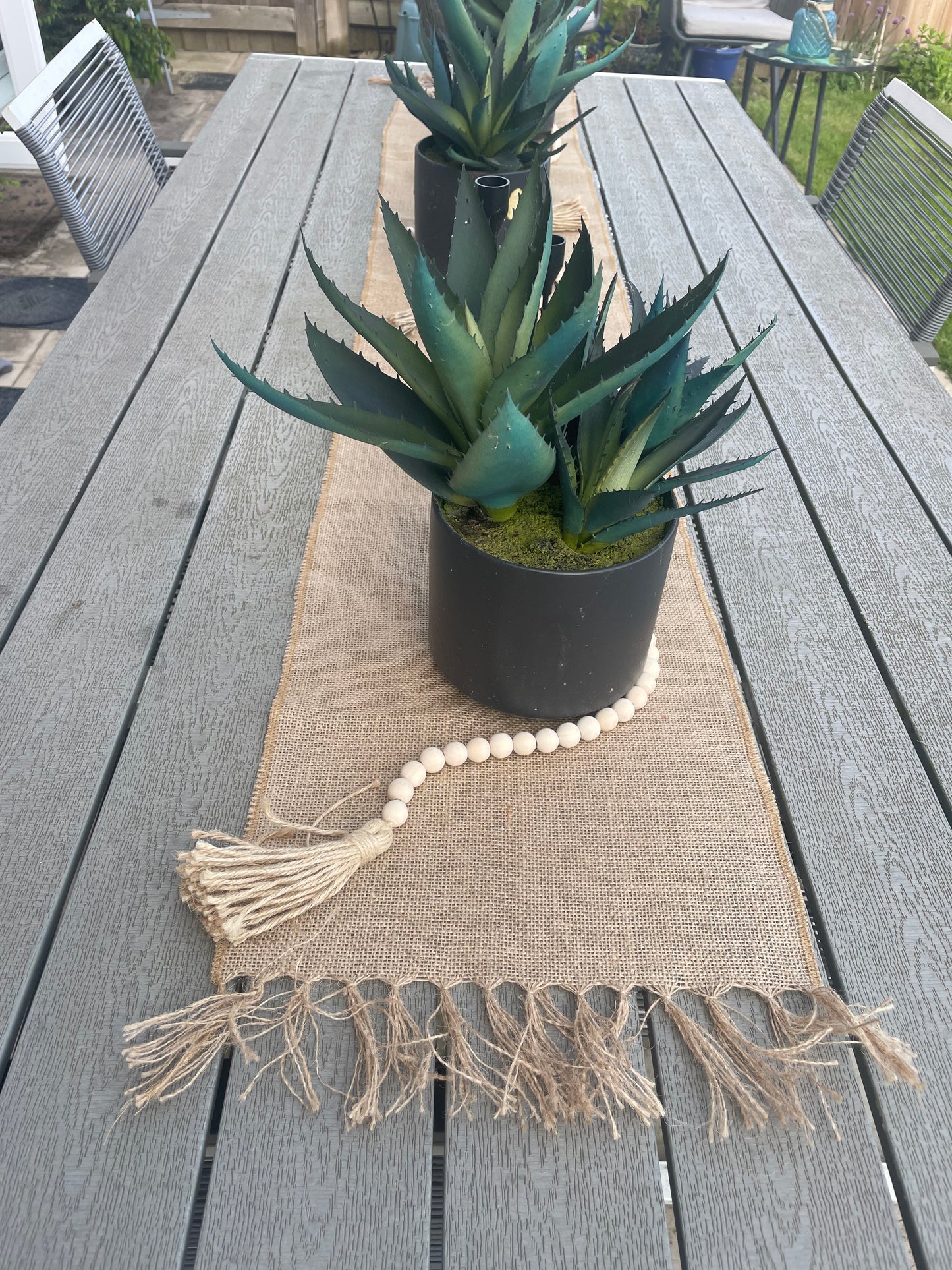 Hessian Natural Table Runner