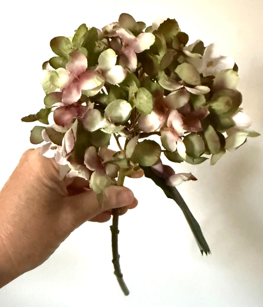 Autumn Pink Artificial Hydrangea Stem