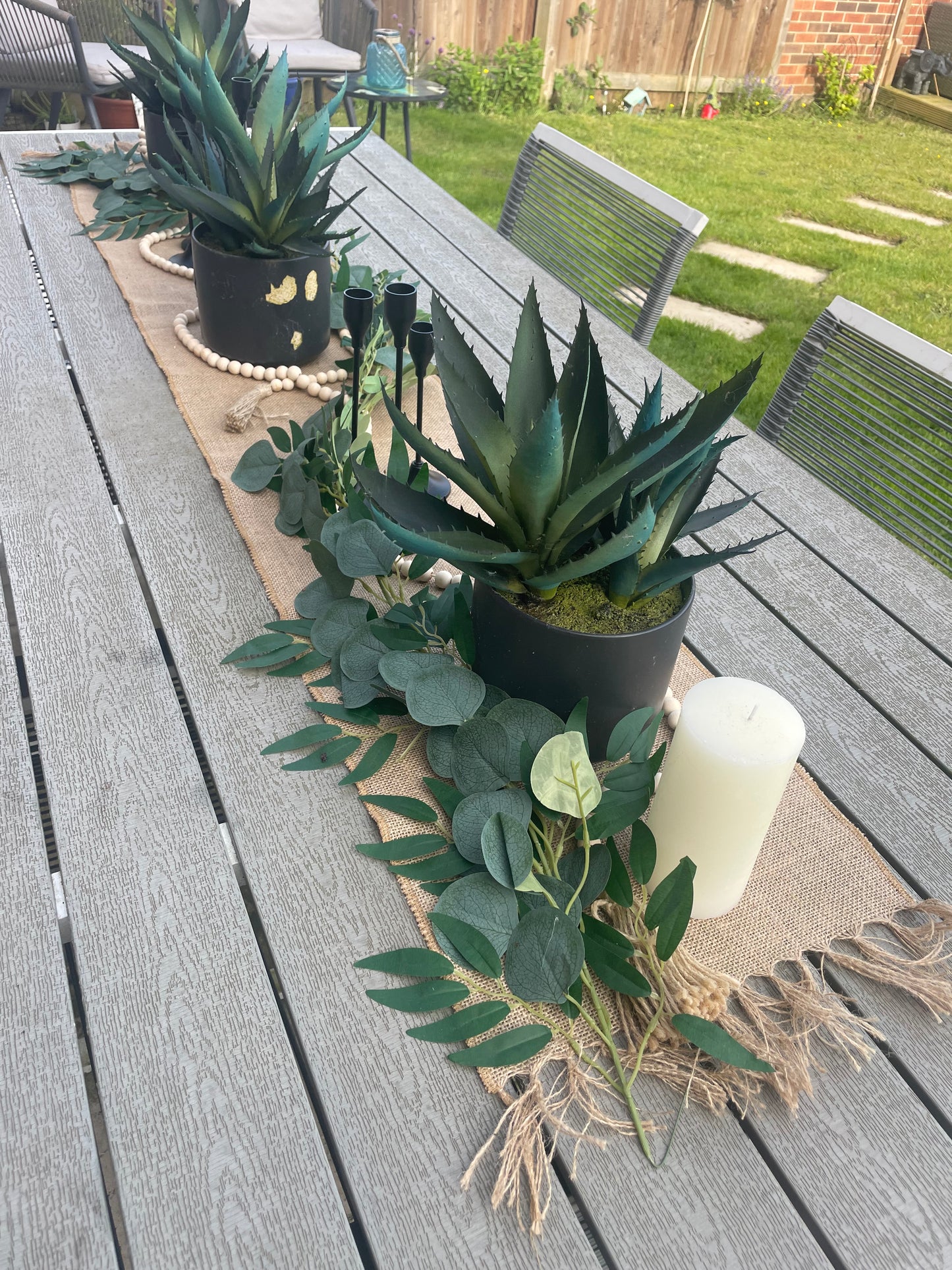 Hessian Natural Table Runner