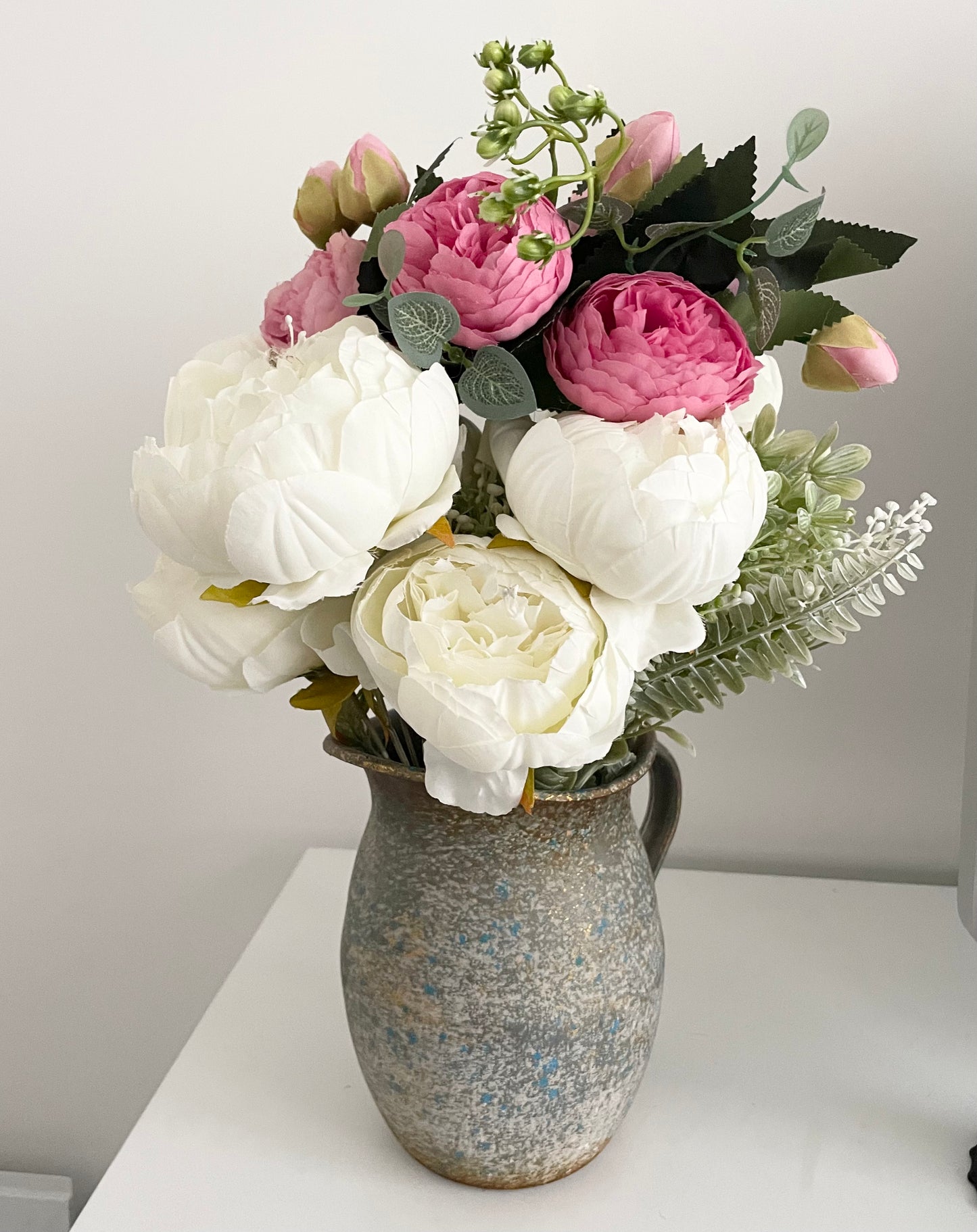 The Versailles Large  Bouquet of Artificial White Roses