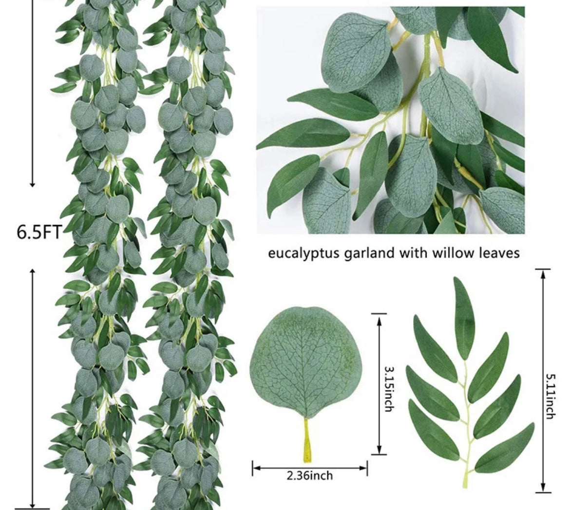 Green Artificial Eucalyptus Garland