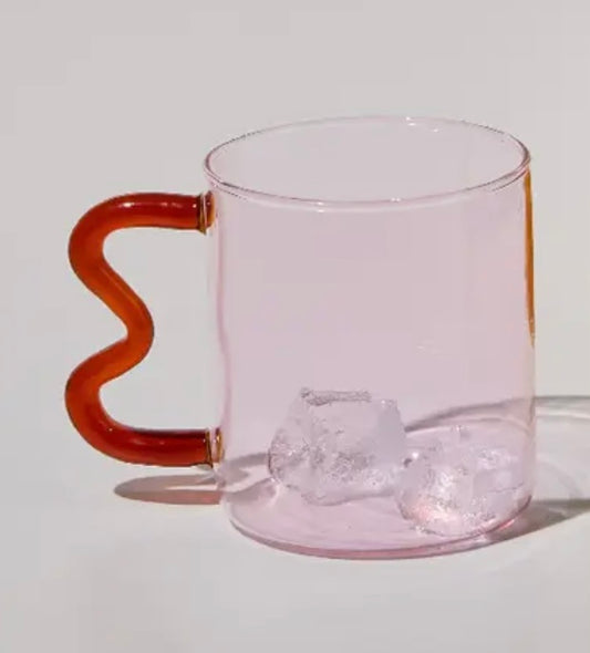 The Nero Pink Glass Retro Cup / Mug