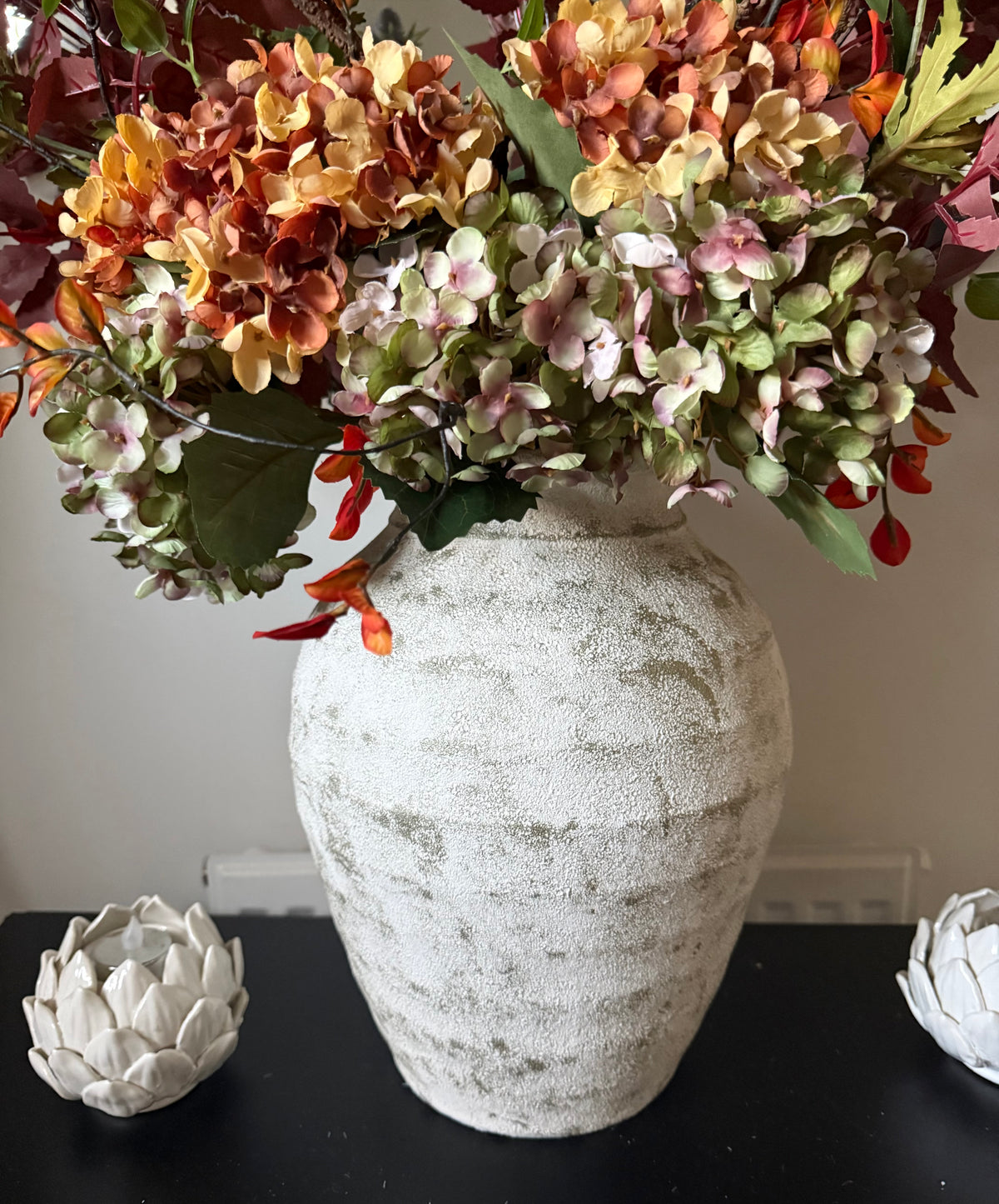 Autumn Pink Artificial Hydrangea Stem