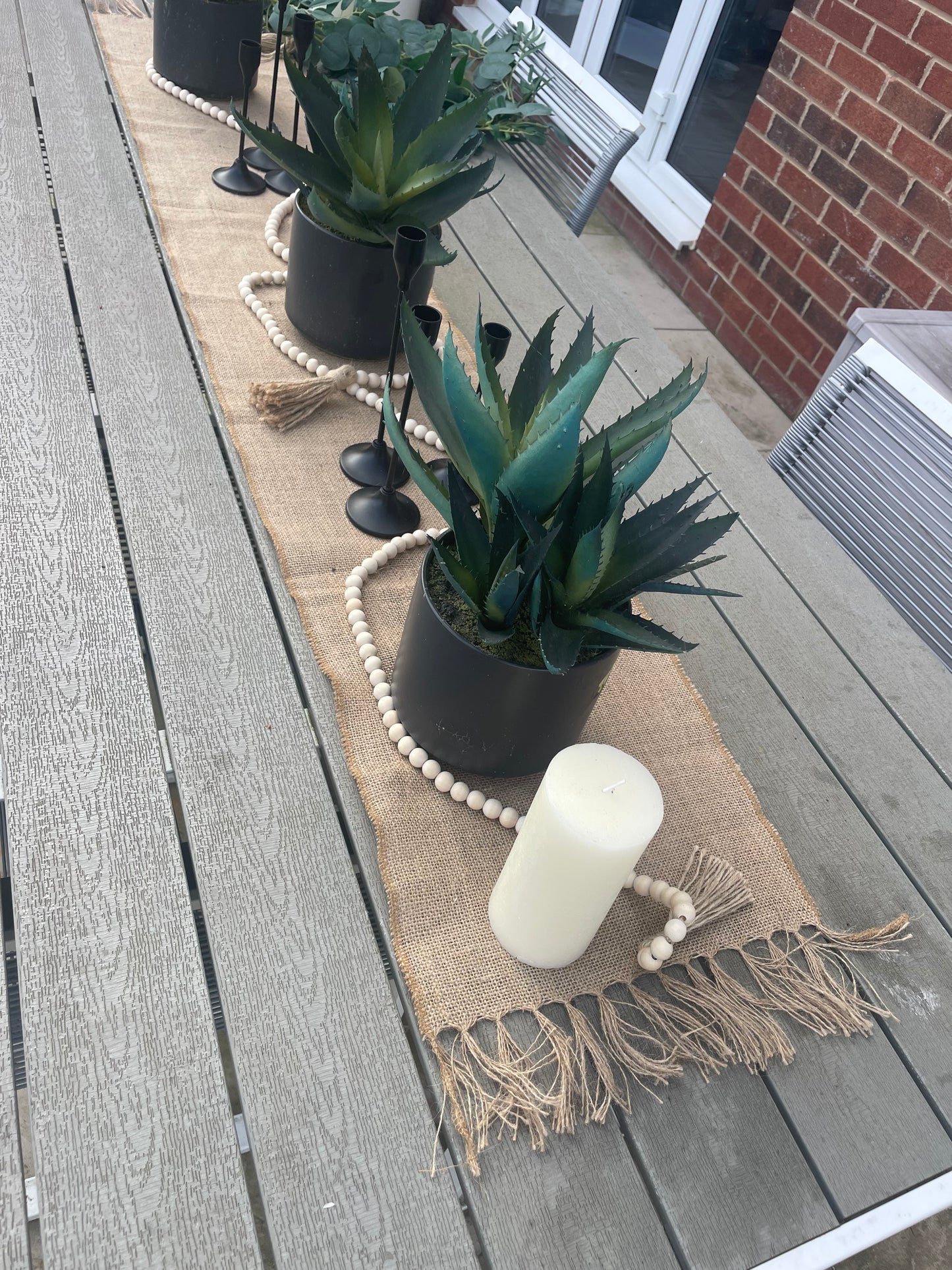 Hessian Natural Table Runner