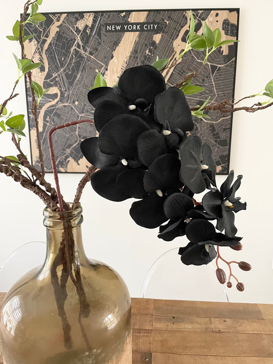 Black Artificial Orchid Stems