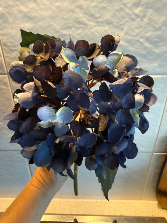 Midnight Blue Artificial Hydrangea