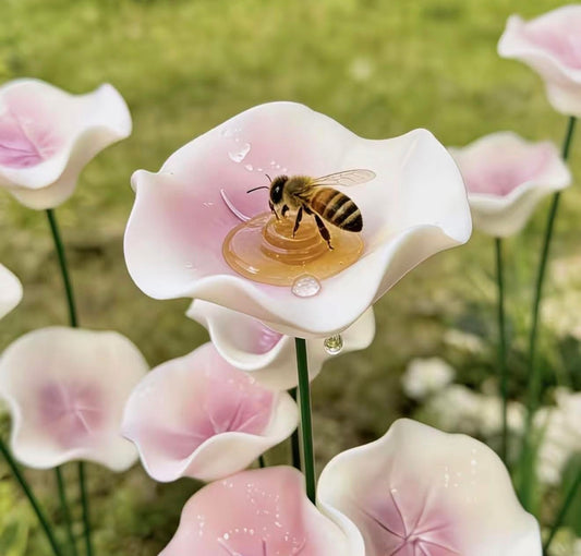 White Ceramic Bee Station