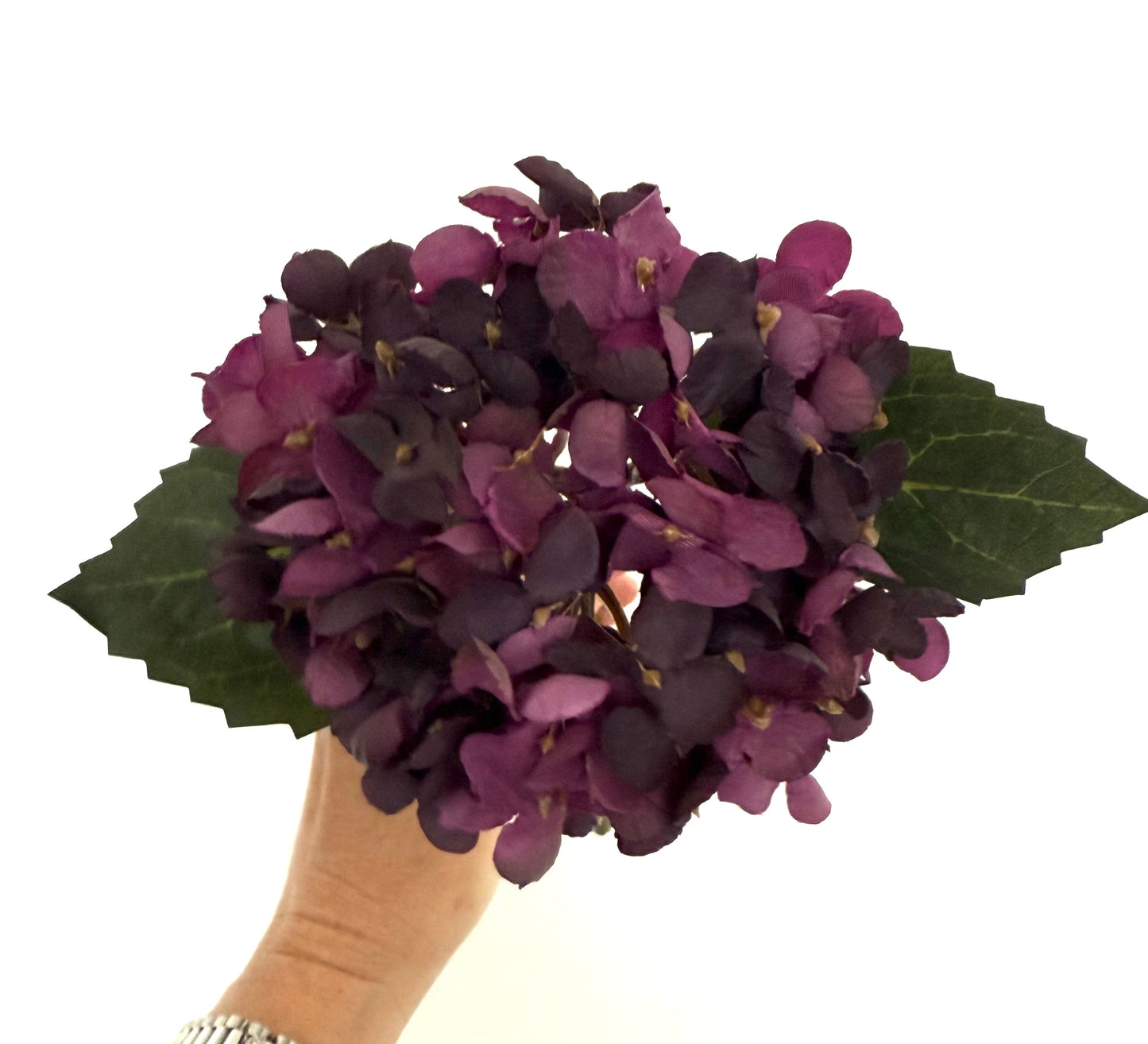 Aubergine Colour Artificial Hydrangeas
