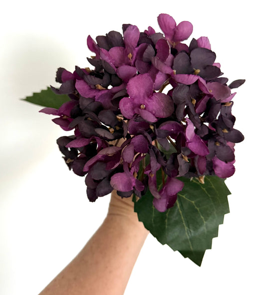 Aubergine Artificial Hydrangea