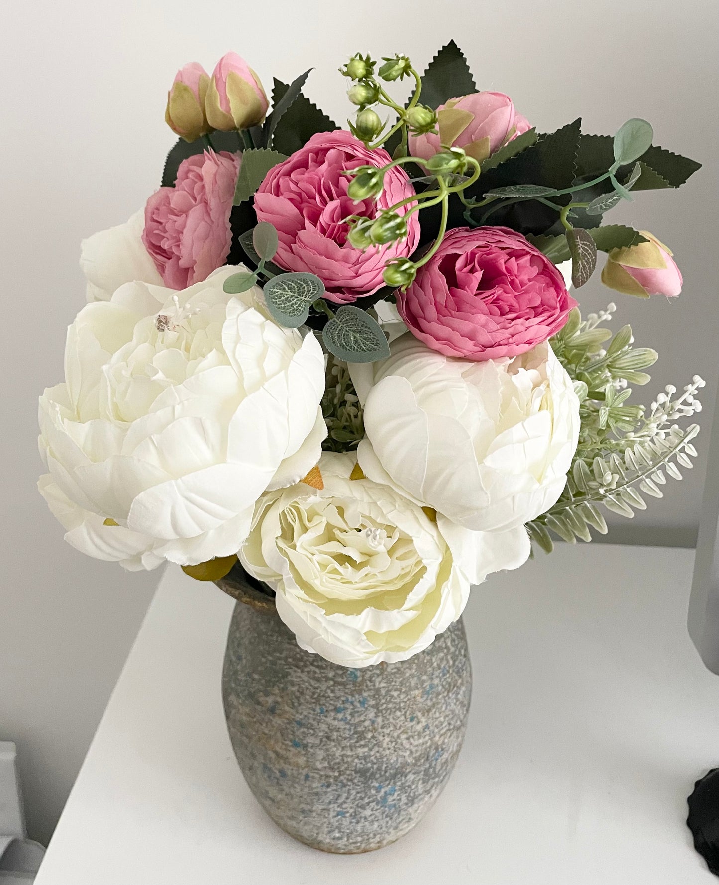 The Versailles Large  Bouquet of Artificial White Roses