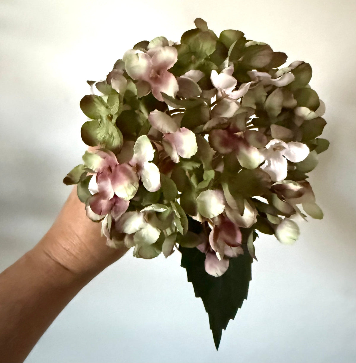 Autumn Pink Artificial Hydrangea Stem