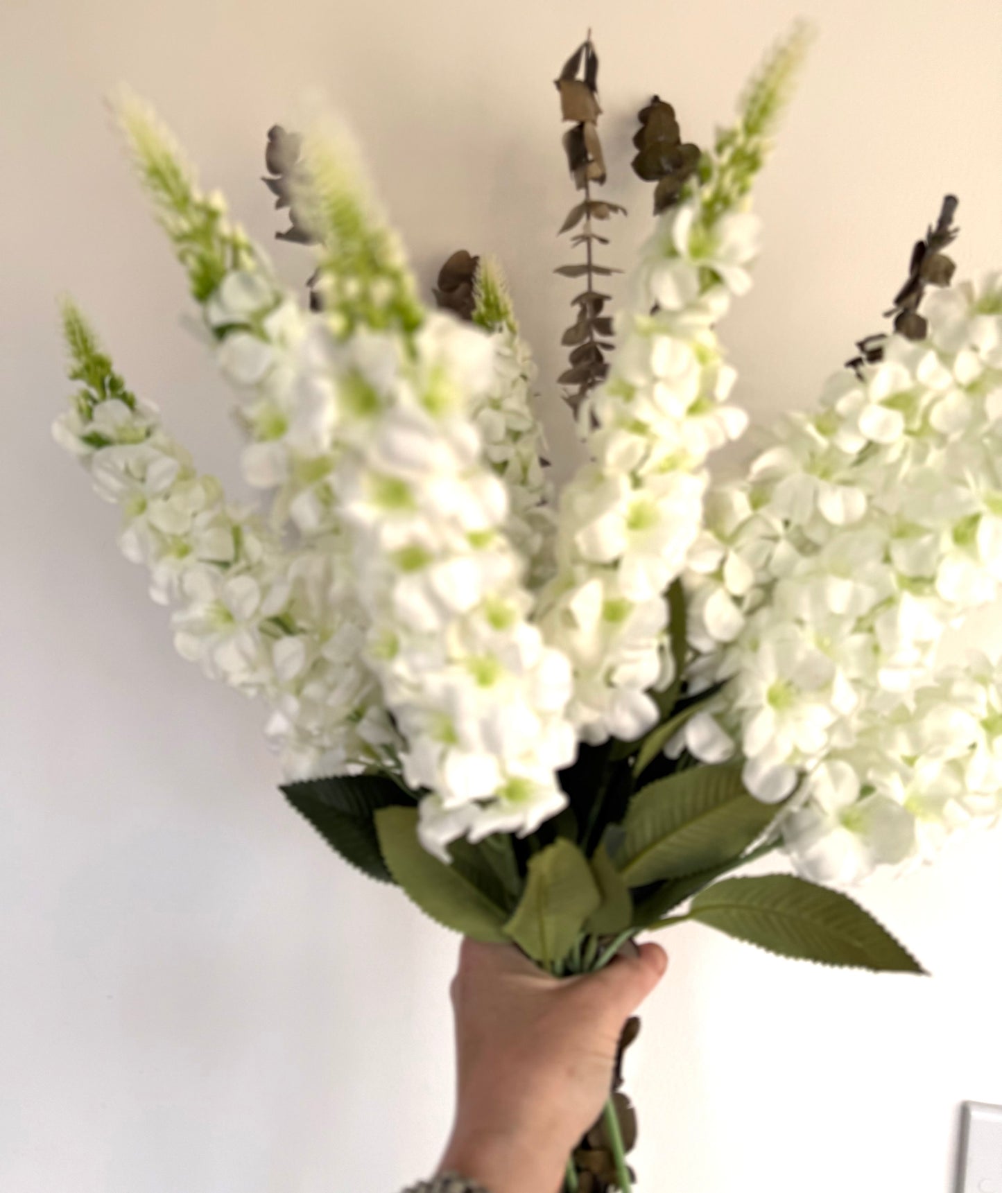 White Artificial Delphinium Stems