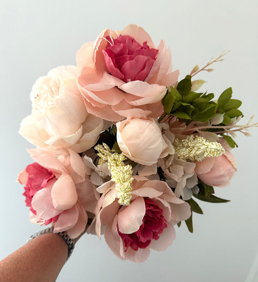 The Brittany Peony Artificial Pink Bouquet