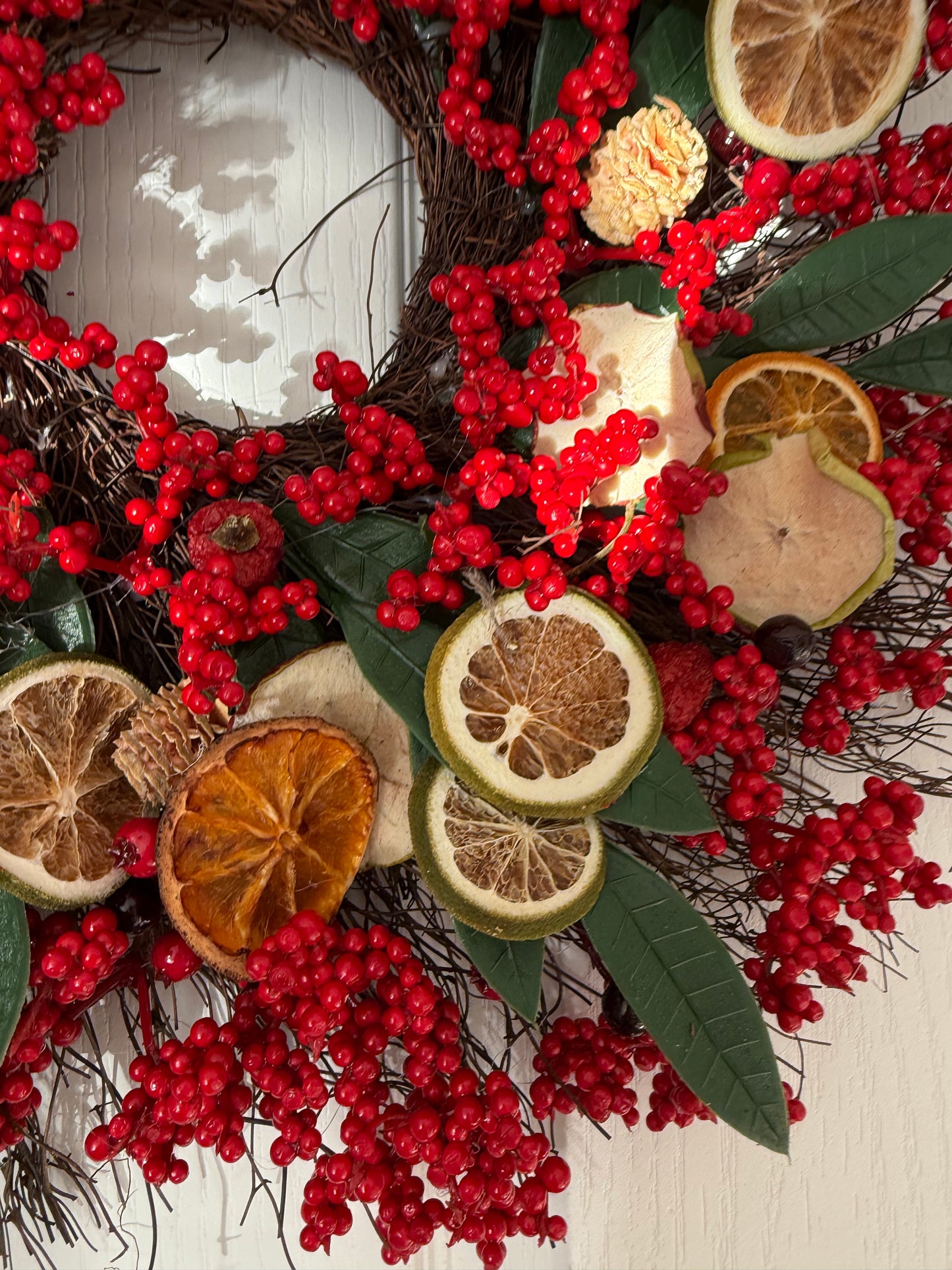 Hand Made Christmas Fruit & Berry Wreath