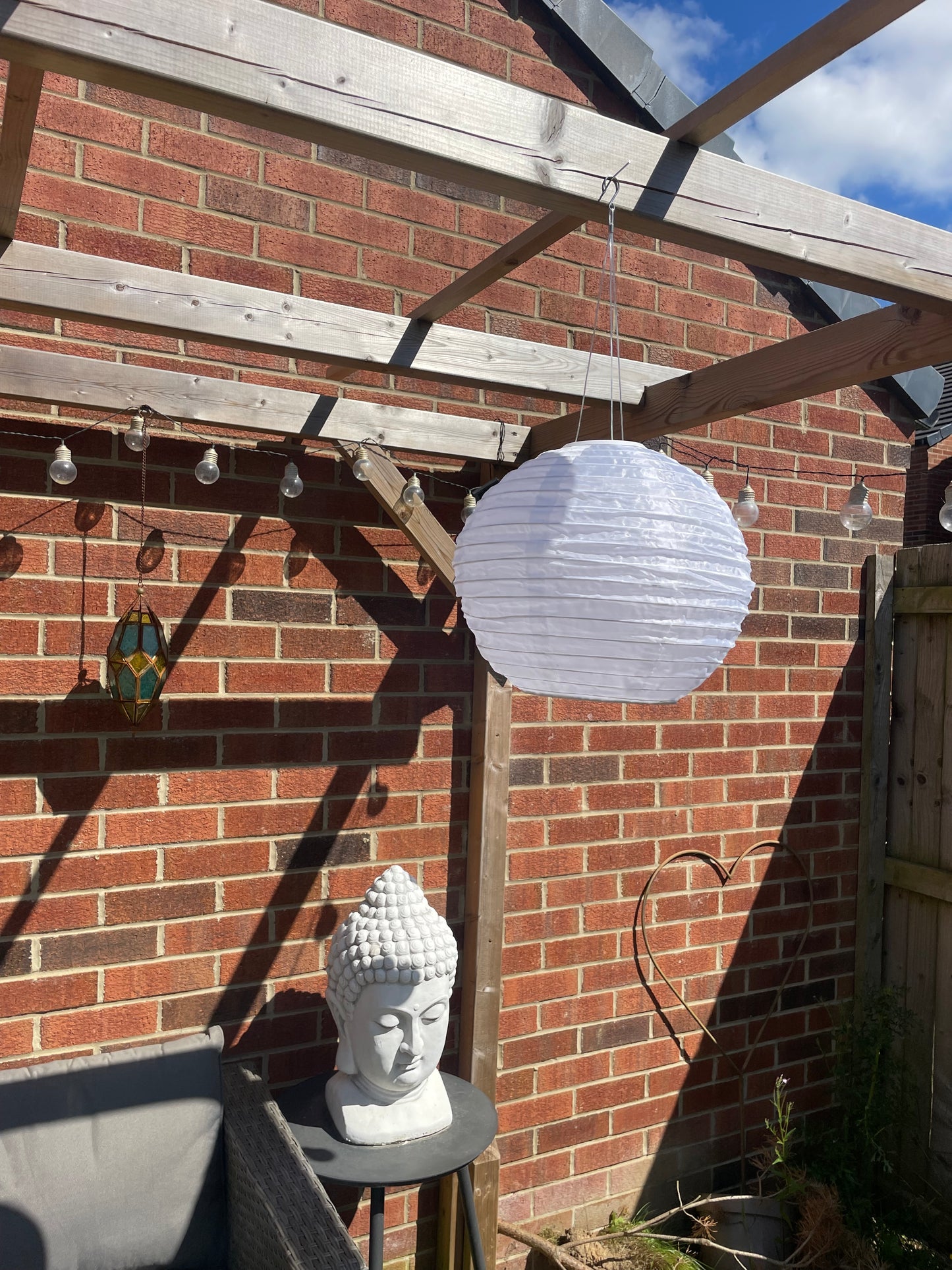 White Solar Powered Outdoor Lanterns