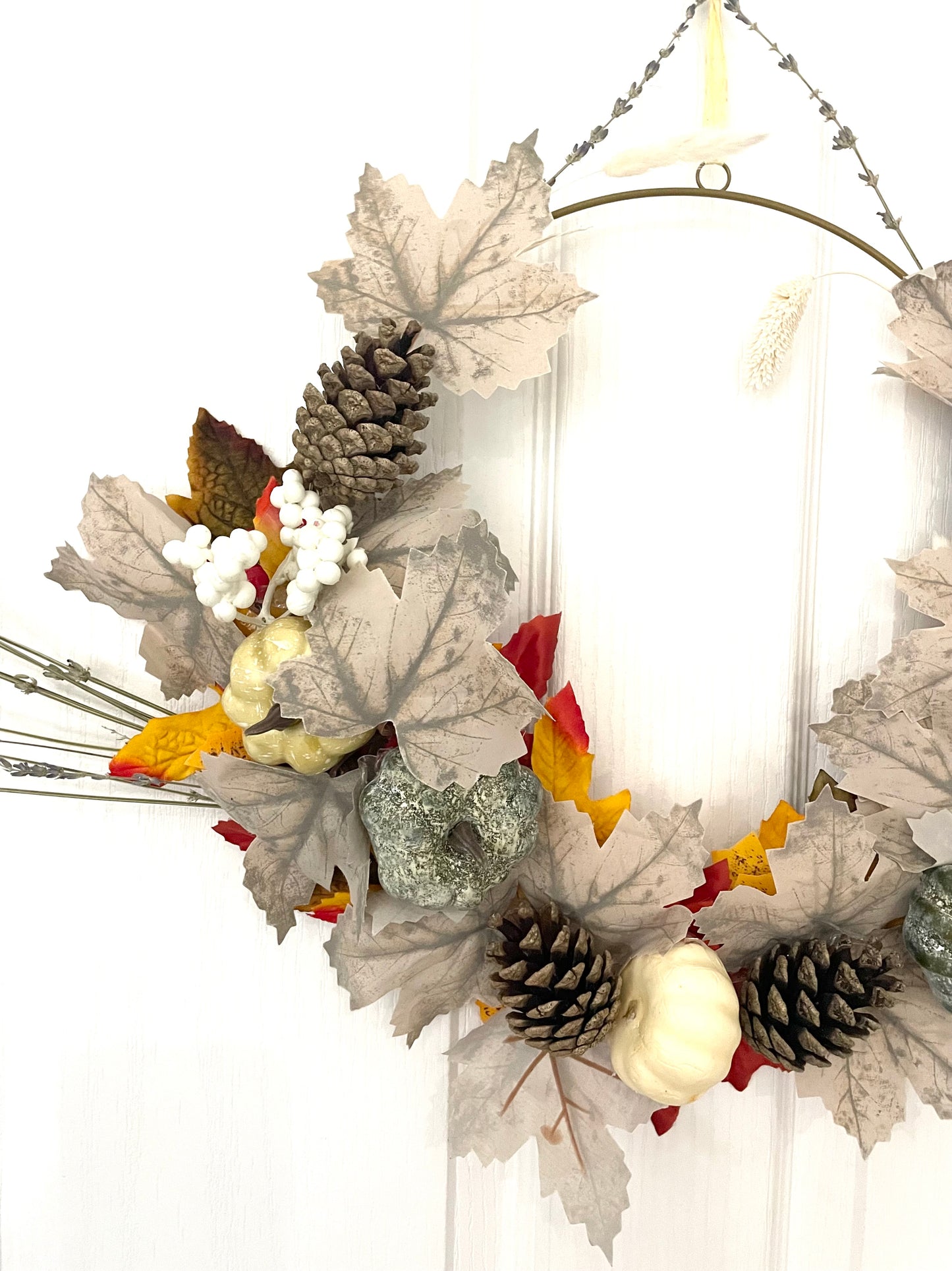 The Artificial Pumpkin & Lavender Wreath