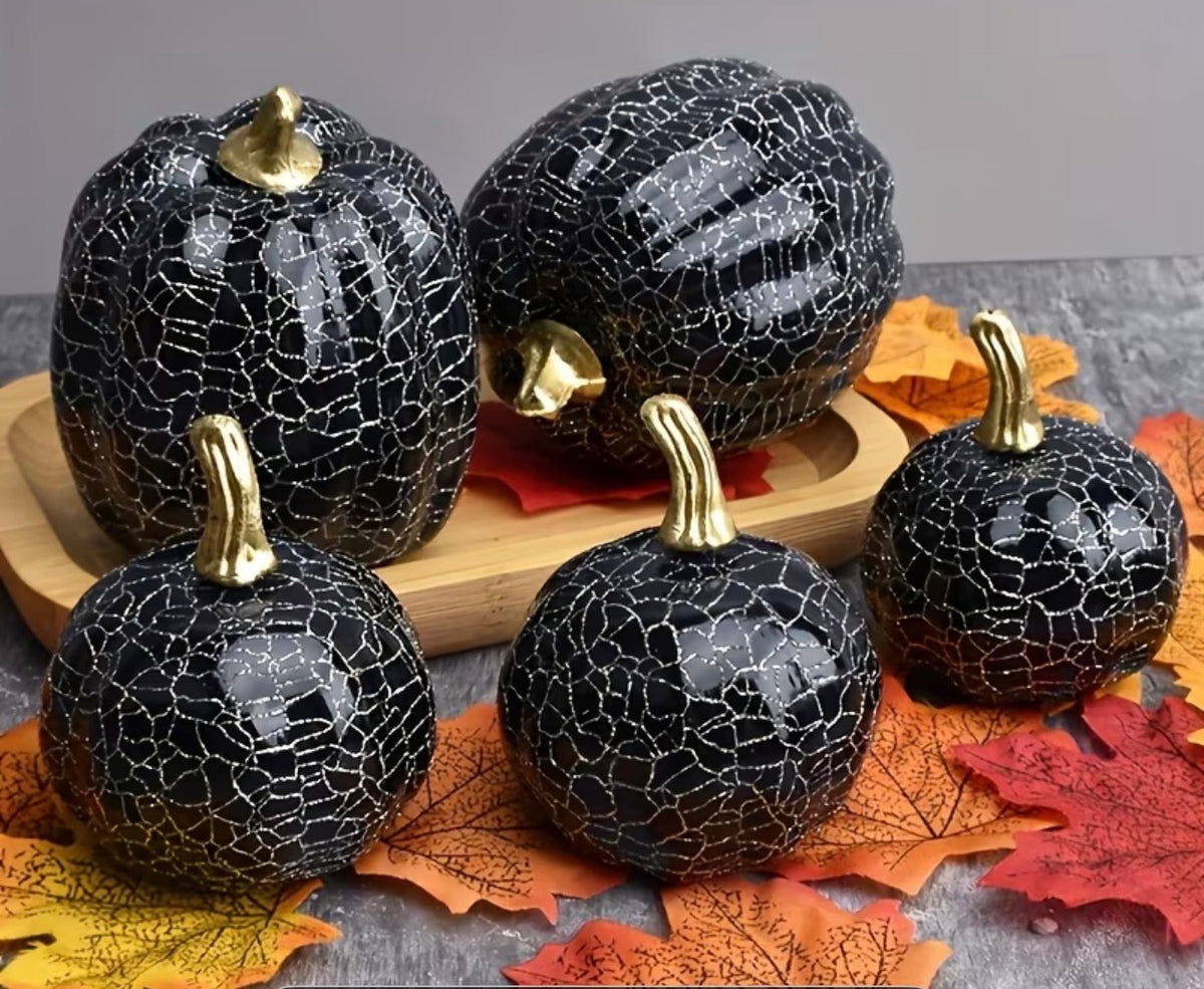 Decorative Black Pumpkins