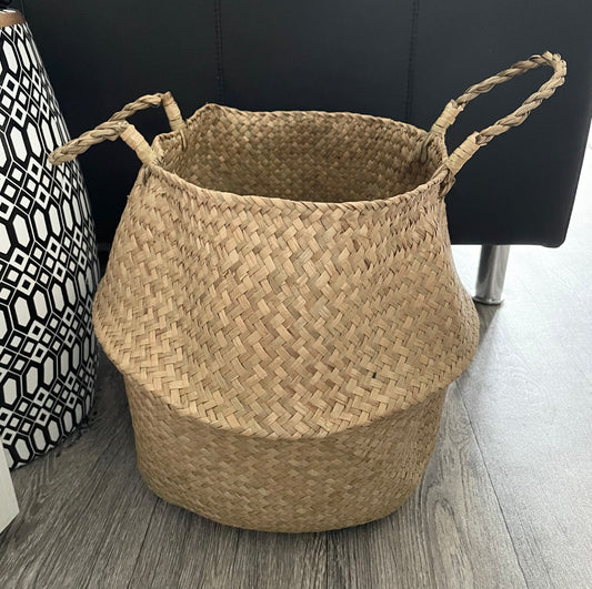 Large Seagrass Storage/ Blanket Basket