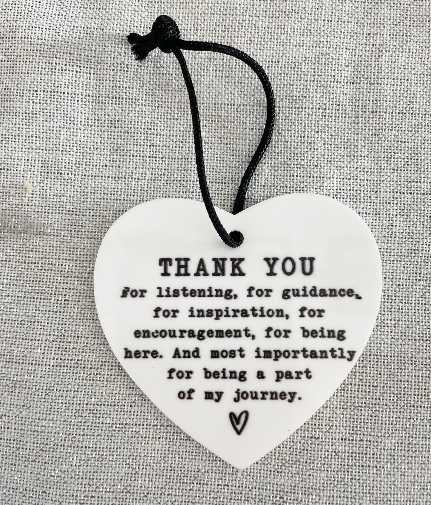 Heart Shape Thank You Hanging Charm