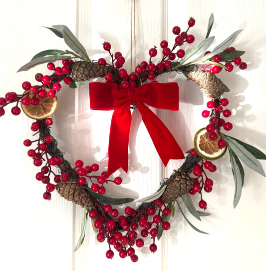 Heart Shaped Berry Wreath