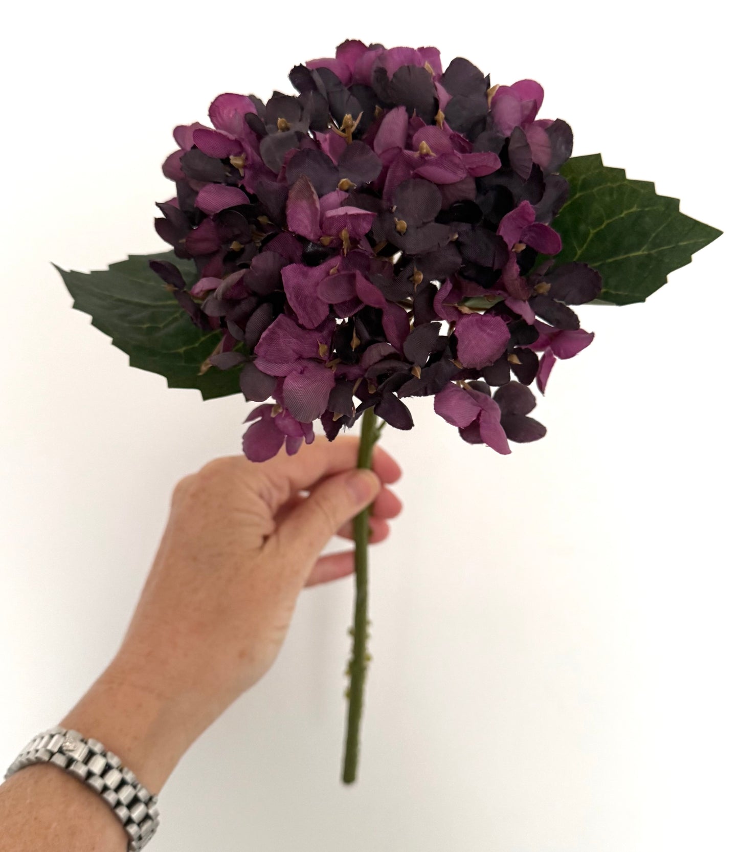 Aubergine Colour Artificial Hydrangeas