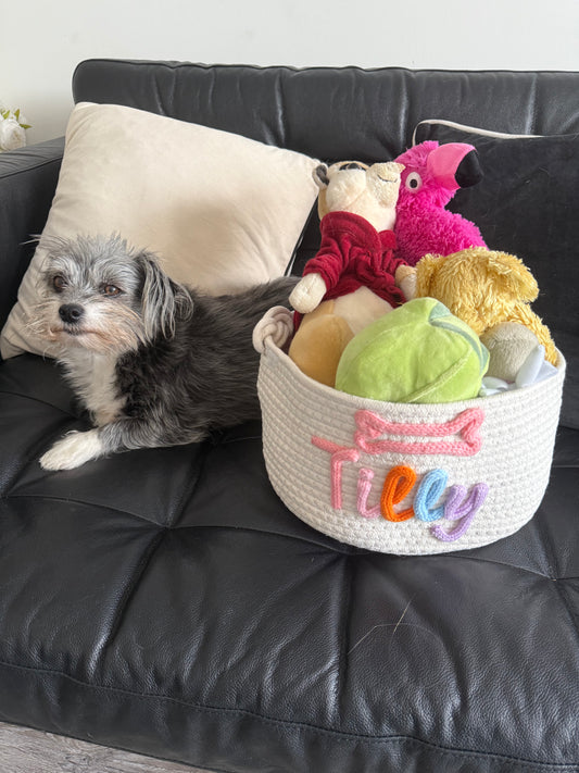 Personalised Woven Toy Basket