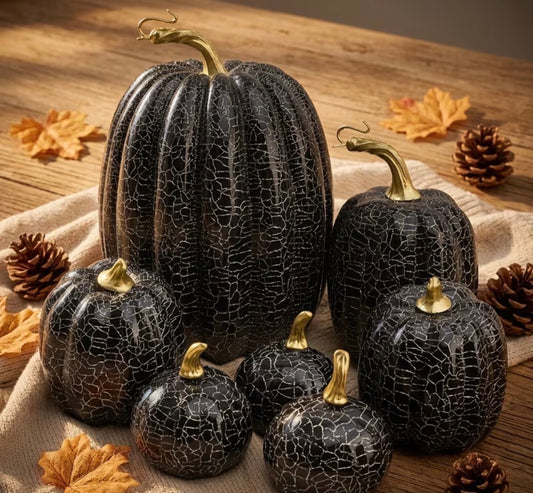 Decorative Black Pumpkins