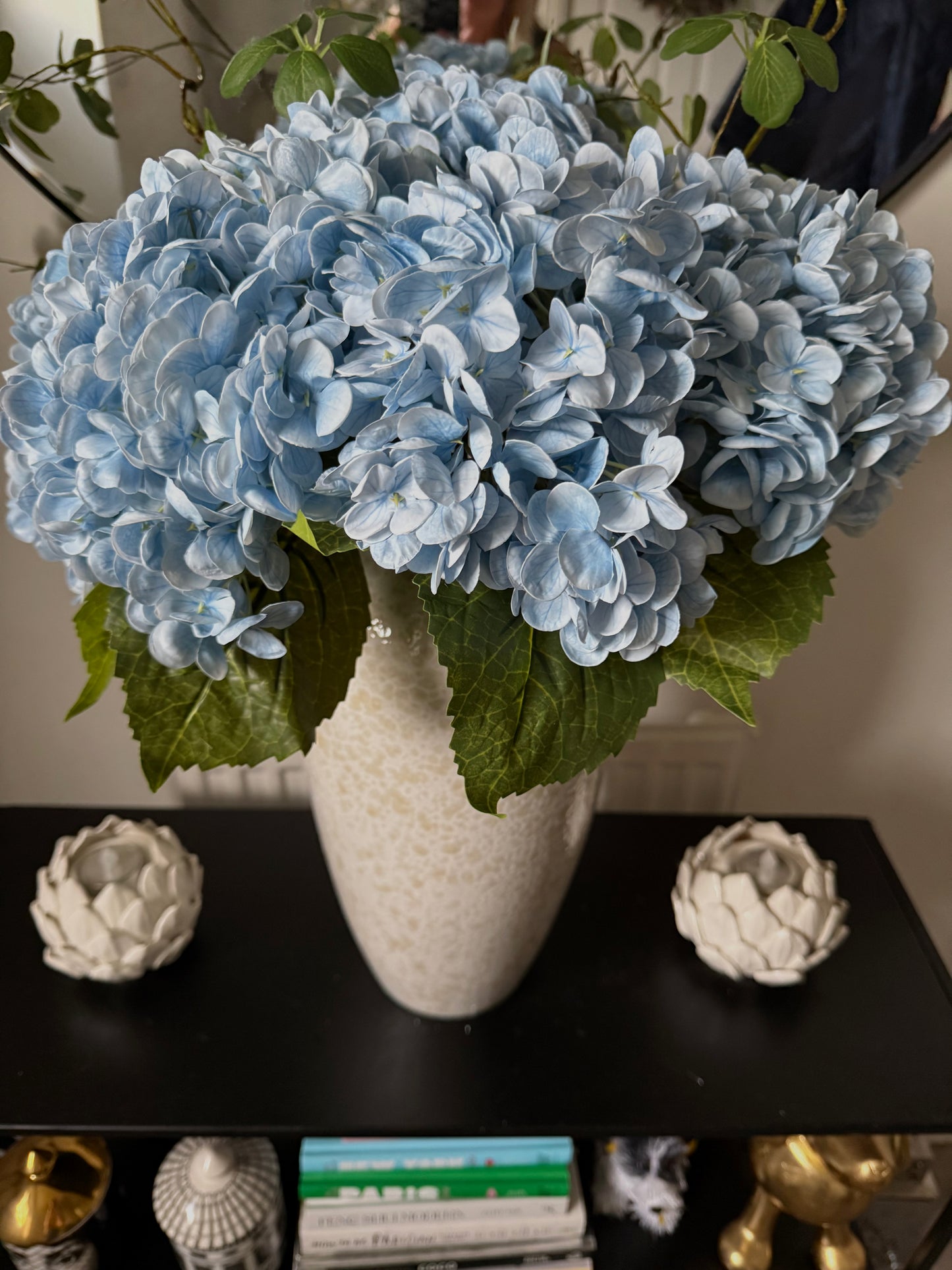 Blue Artificial Large Hydrangea