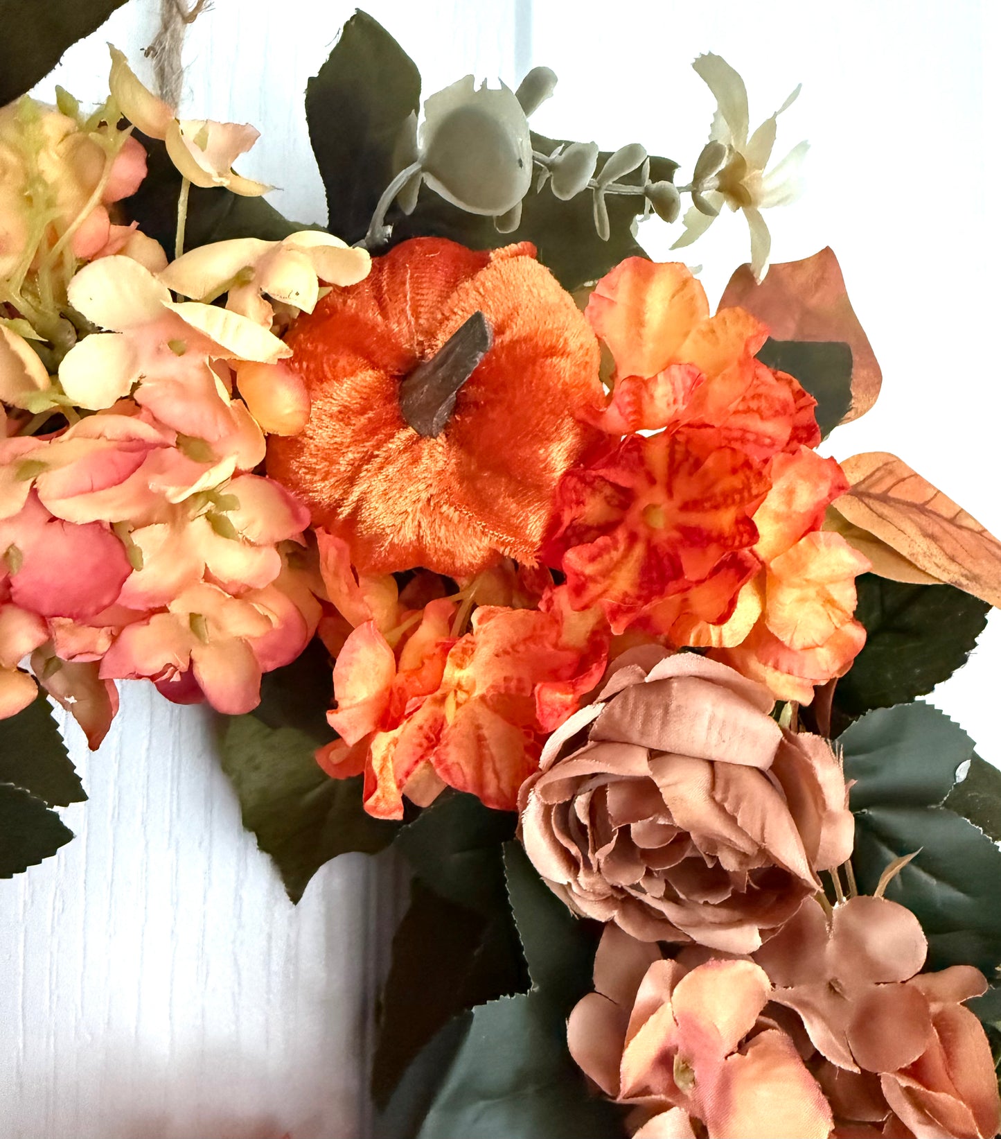 The Pumpkin & Chinese Lantern Door Wreath