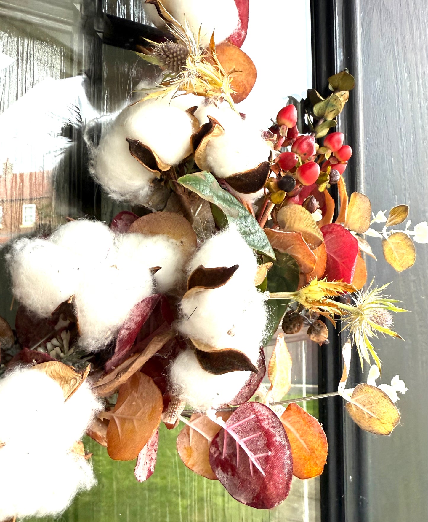 The Cotton Boll & Berry Wreath